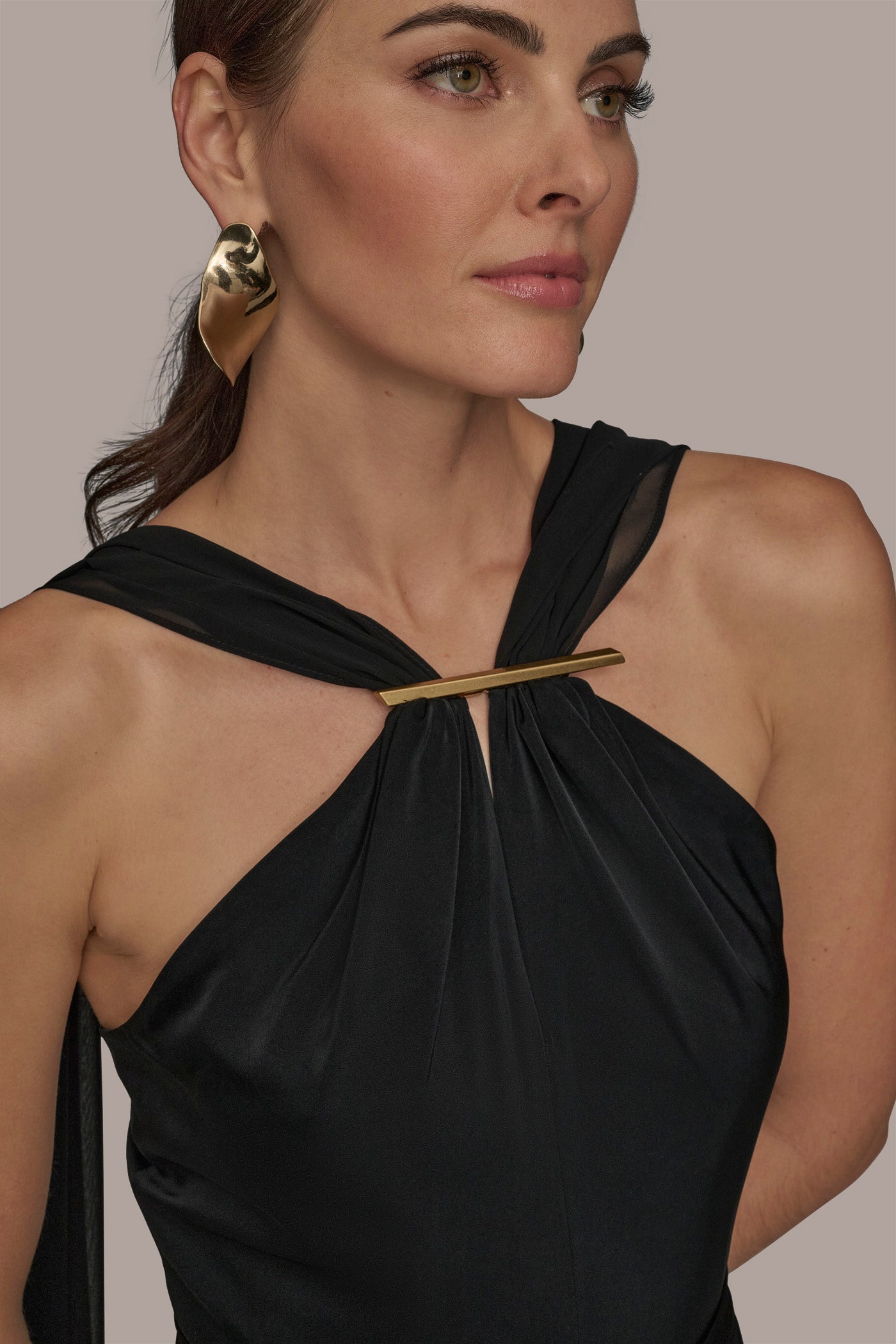 CRISS CROSS NECK CAPE JUMPSUIT VIEW 7 CRISS CROSS NECK CAPE JUMPSUIT VIEW 7