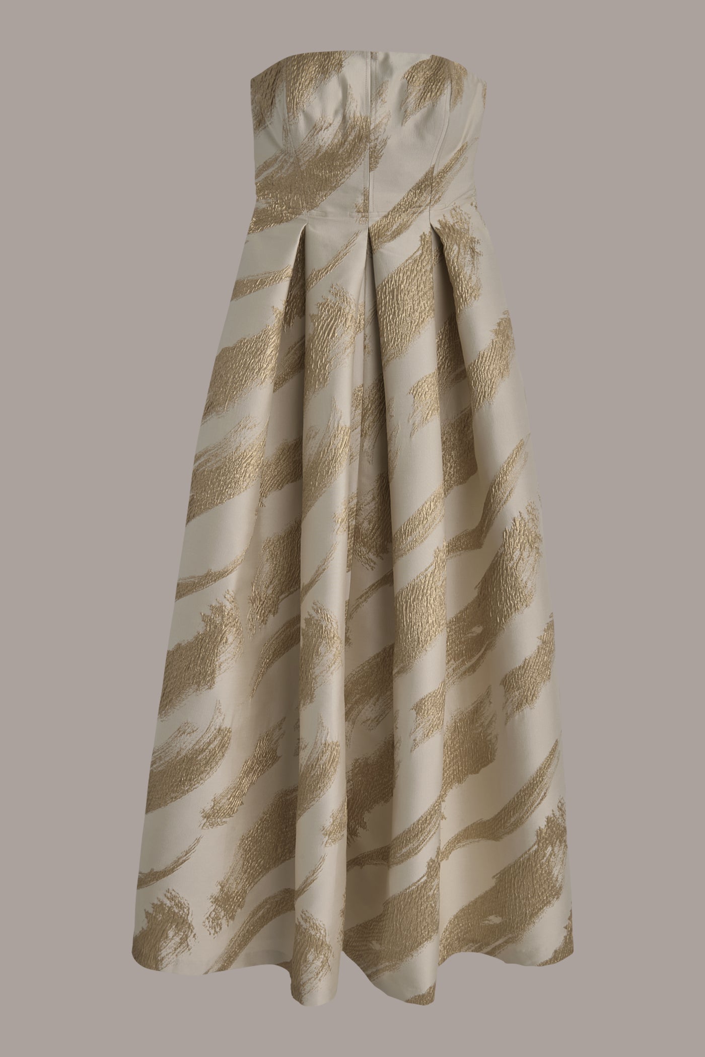 METALLIC JACQUARD BRUSH STROKE BALL GOWN VIEW 7 METALLIC JACQUARD BRUSH STROKE BALL GOWN VIEW 7