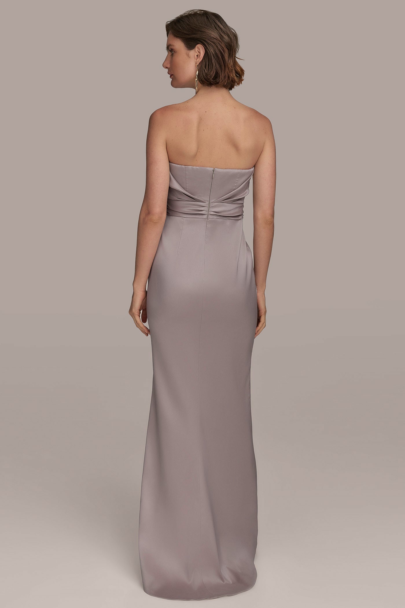 ASYMMETRICAL NECK FRONT DRAPED GOWN | View 2 | Evening & Formal ASYMMETRICAL NECK FRONT DRAPED GOWN | View 2 | Evening & Formal