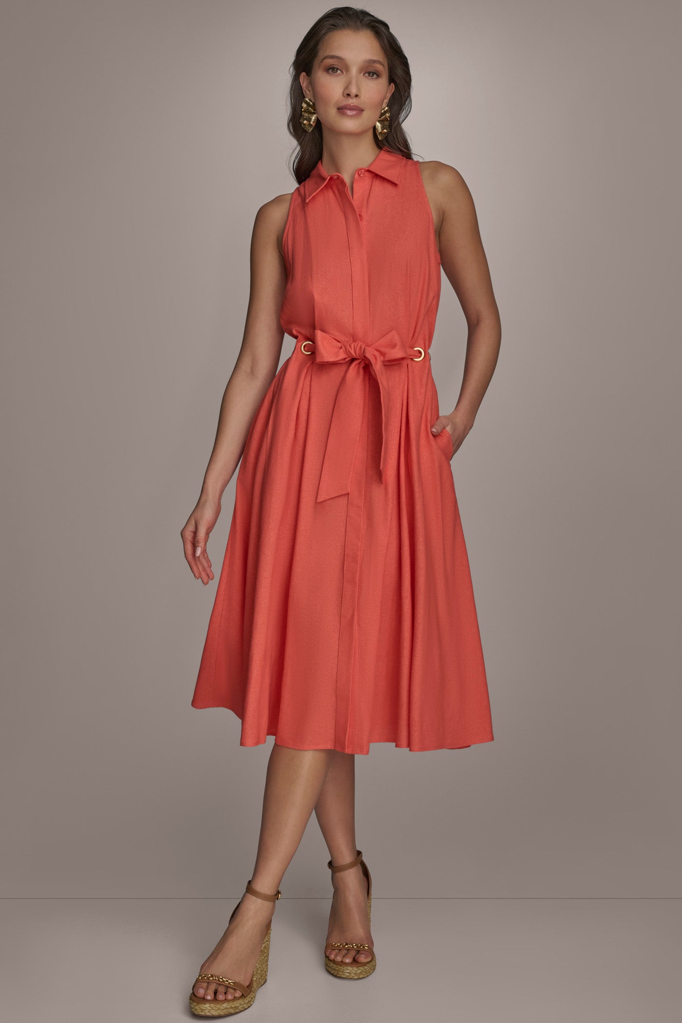 A LINE MIDI SHIRT DRESS VIEW 5 A LINE MIDI SHIRT DRESS VIEW 5