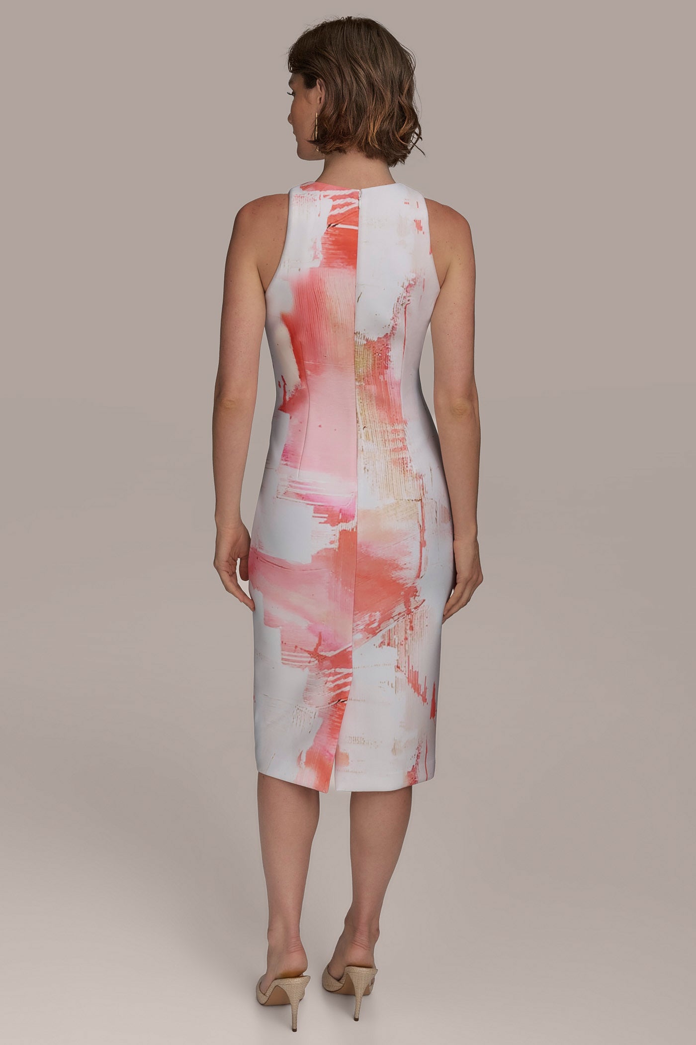 SLEEVELESS ABSTRACT MIDI SHEATH | View 2 | Office to Evening Dresses SLEEVELESS ABSTRACT MIDI SHEATH | View 2 | Office to Evening Dresses
