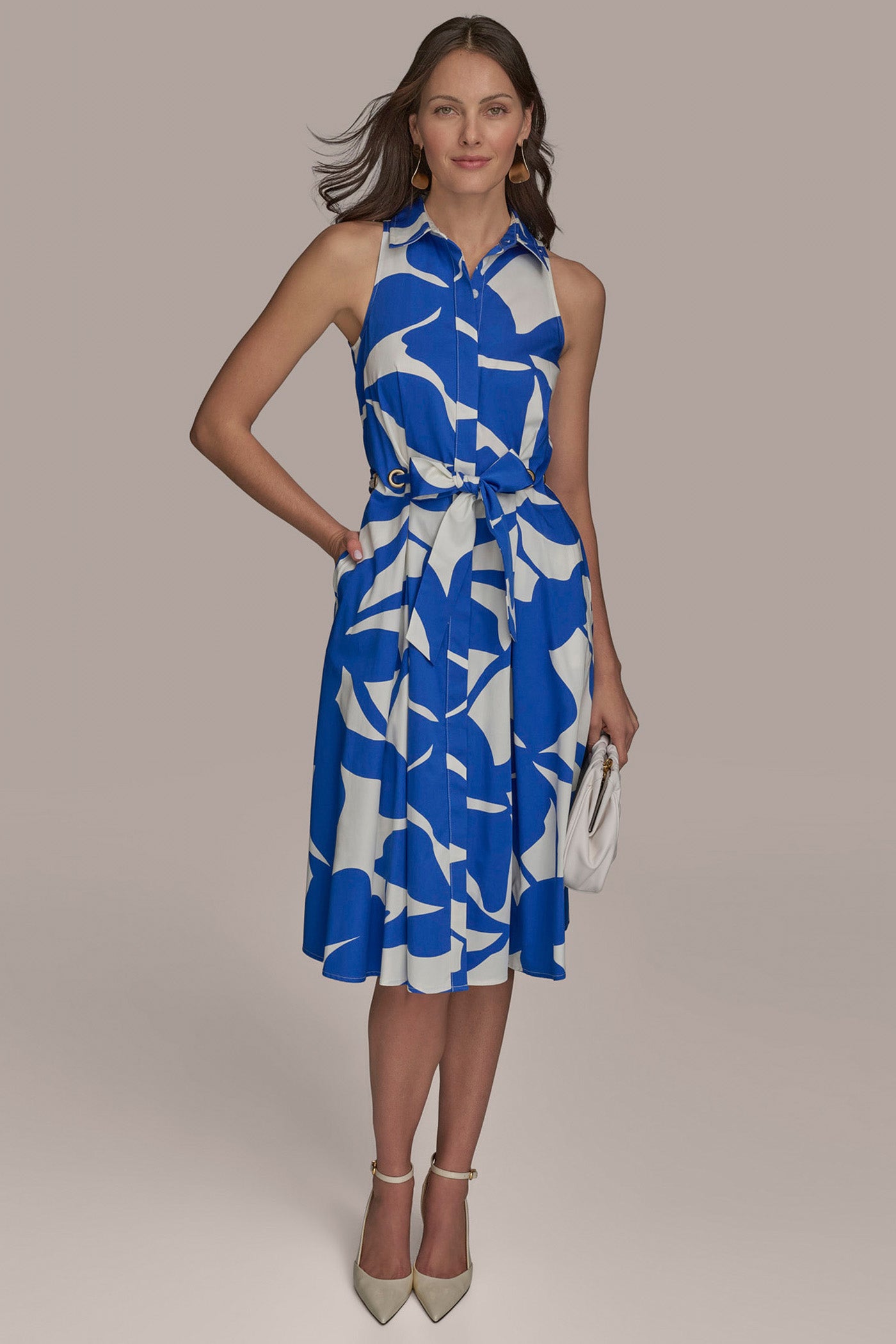 TIE-FRONT COTTON SHIRT DRESS | View 1 | SALE TIE-FRONT COTTON SHIRT DRESS | View 1 | SALE