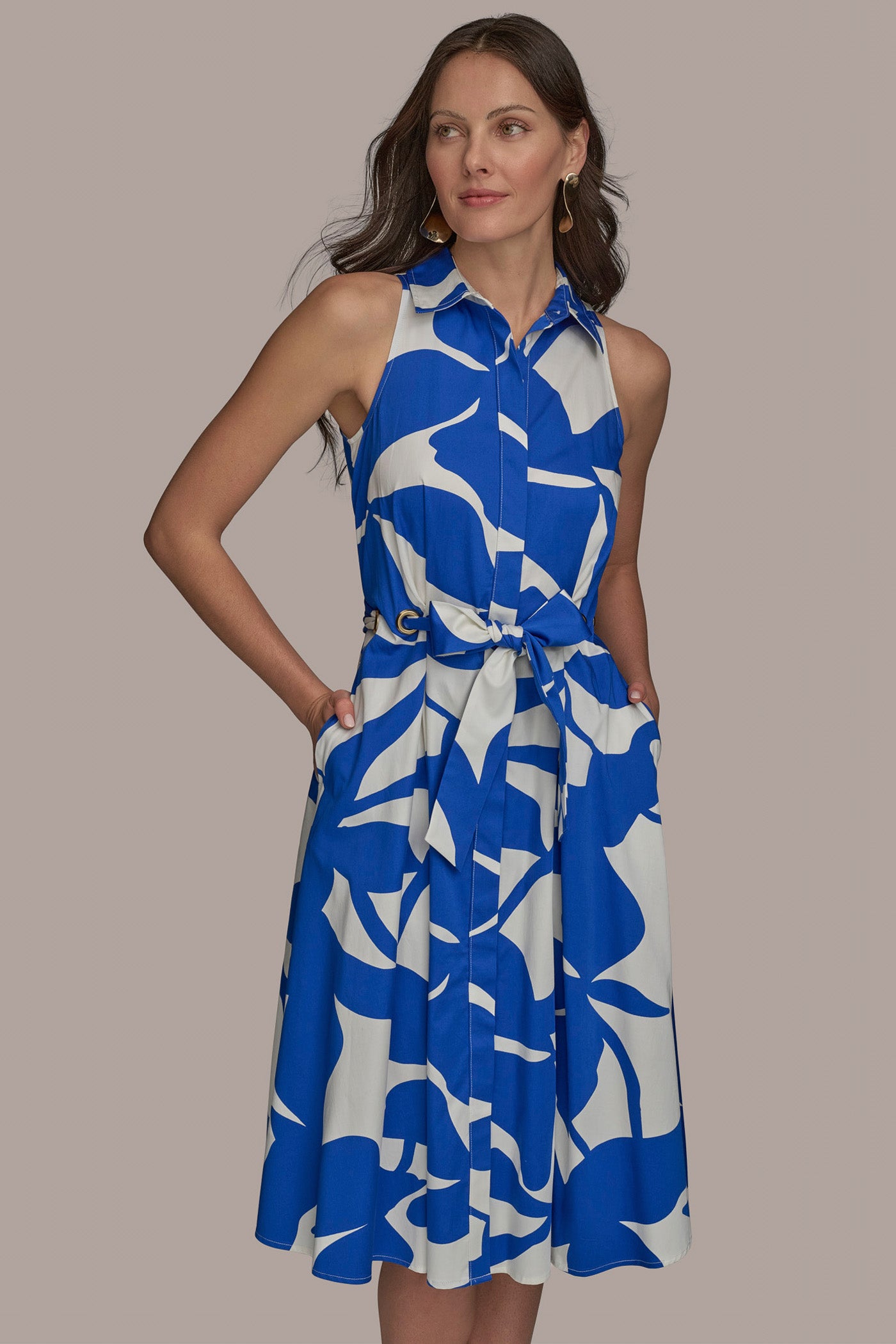 TIE-FRONT COTTON SHIRT DRESS VIEW 4 | SALE TIE-FRONT COTTON SHIRT DRESS VIEW 4 | SALE
