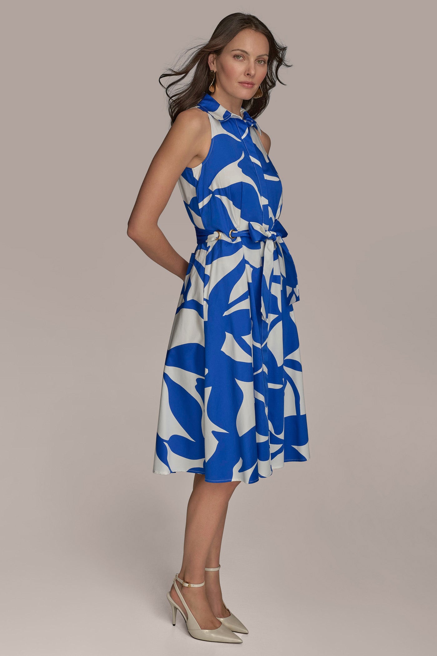 TIE-FRONT COTTON SHIRT DRESS VIEW 3 | SALE TIE-FRONT COTTON SHIRT DRESS VIEW 3 | SALE