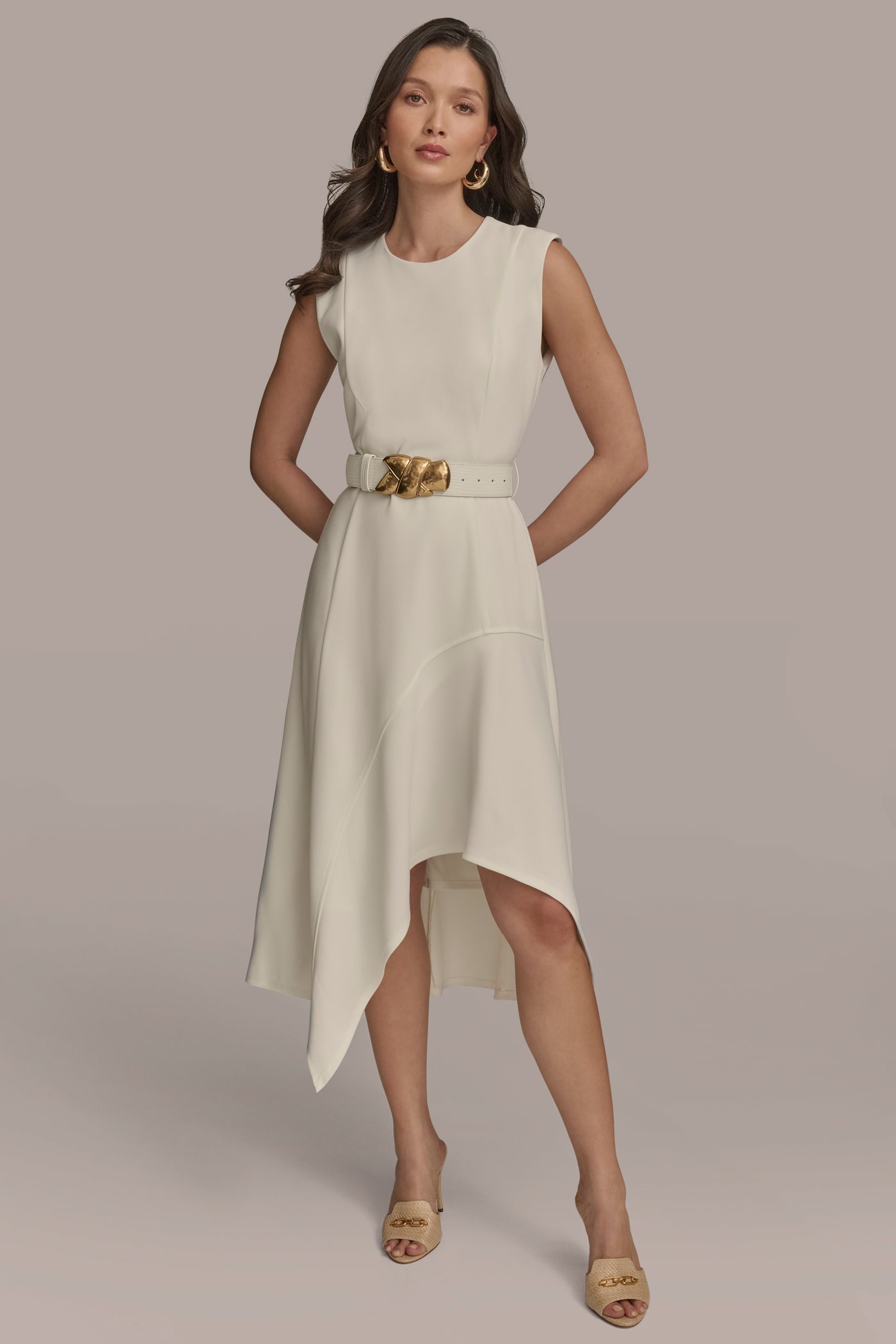 SLEEVELESS ASYMMETRICAL SKIRT A-LINE DRESS | View 1 | Office to Evening Dresses SLEEVELESS ASYMMETRICAL SKIRT A-LINE DRESS | View 1 | Office to Evening Dresses