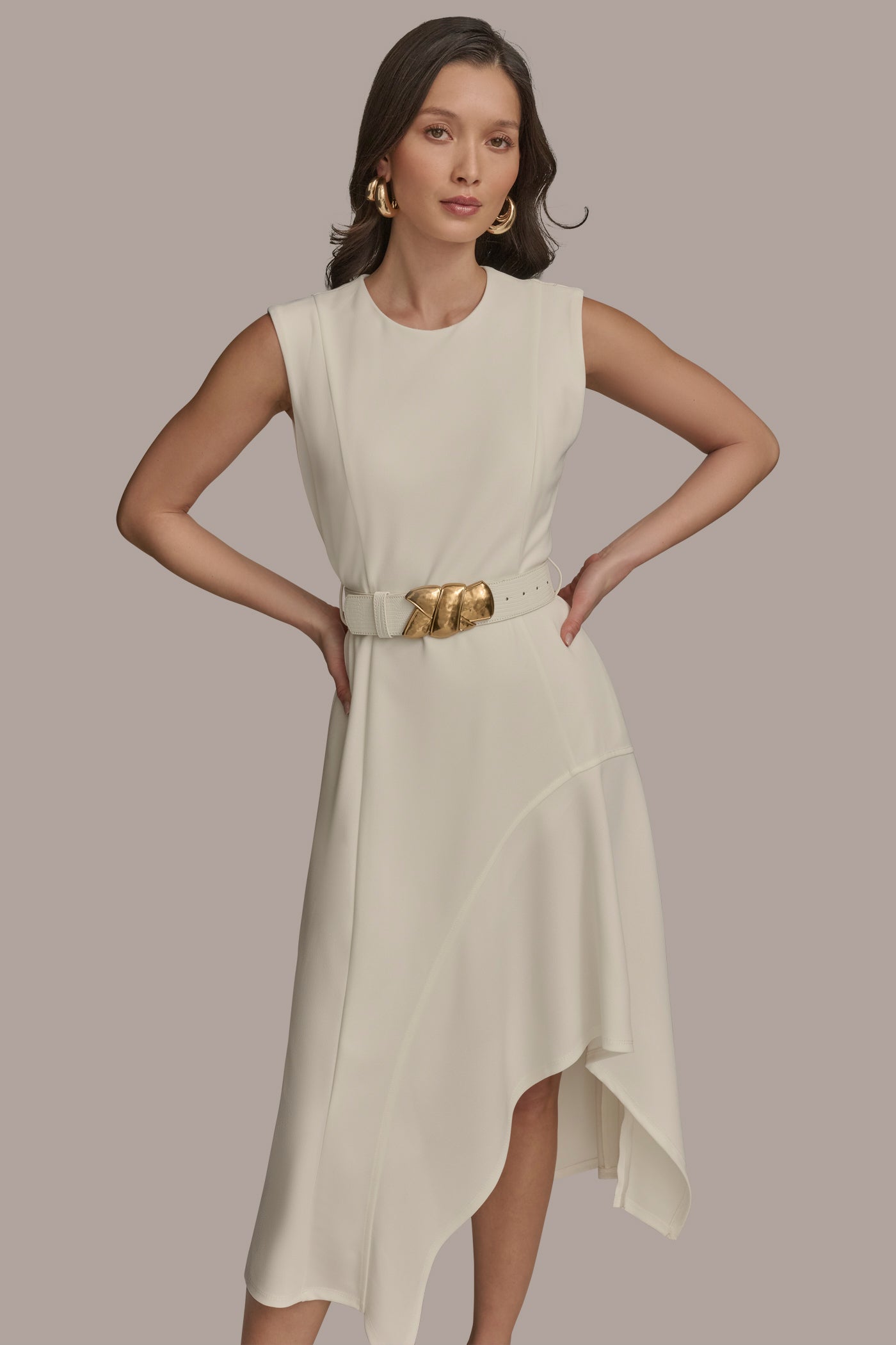 SLEEVELESS ASYMMETRICAL SKIRT A-LINE DRESS VIEW 5 | SALE SLEEVELESS ASYMMETRICAL SKIRT A-LINE DRESS VIEW 5 | SALE