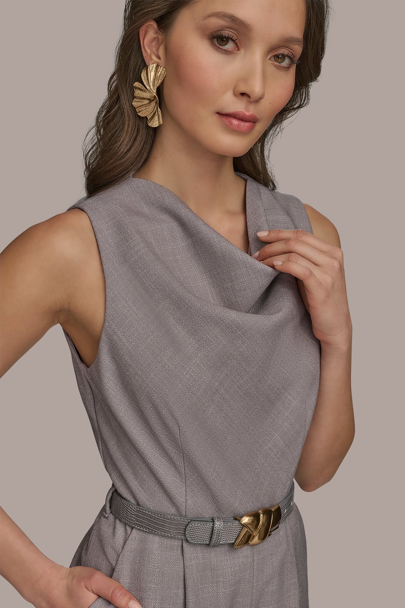 COWL NECK BELTED ROMPER VIEW 6 | Clothing COWL NECK BELTED ROMPER VIEW 6 | Clothing