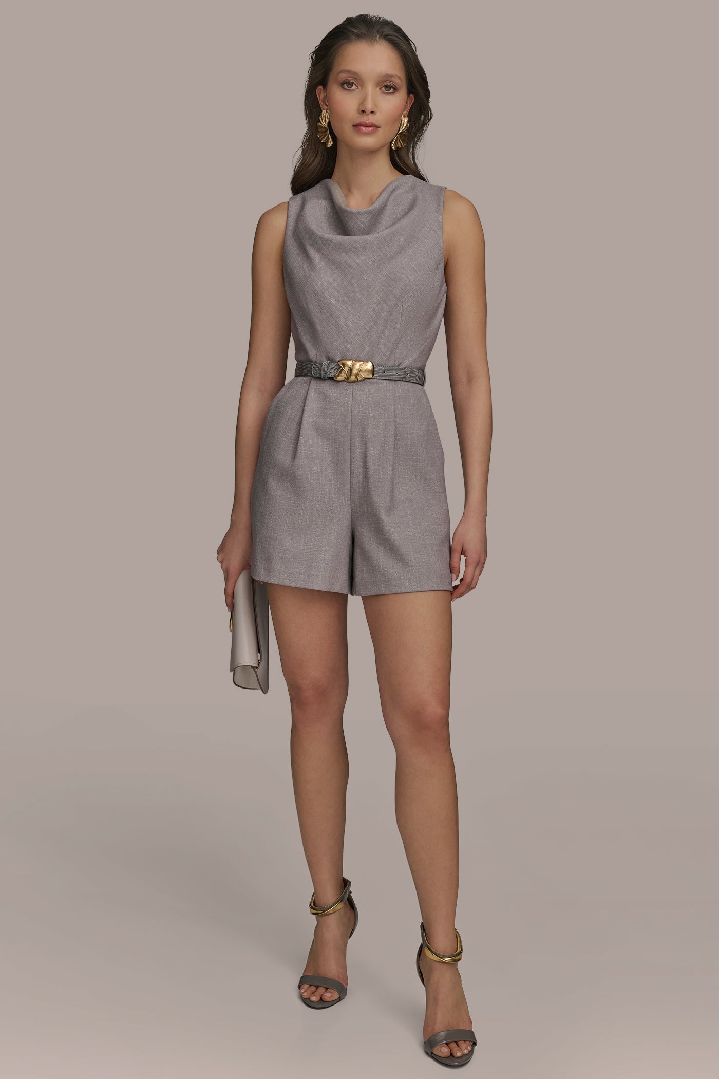 COWL NECK BELTED ROMPER VIEW 4 | Clothing COWL NECK BELTED ROMPER VIEW 4 | Clothing