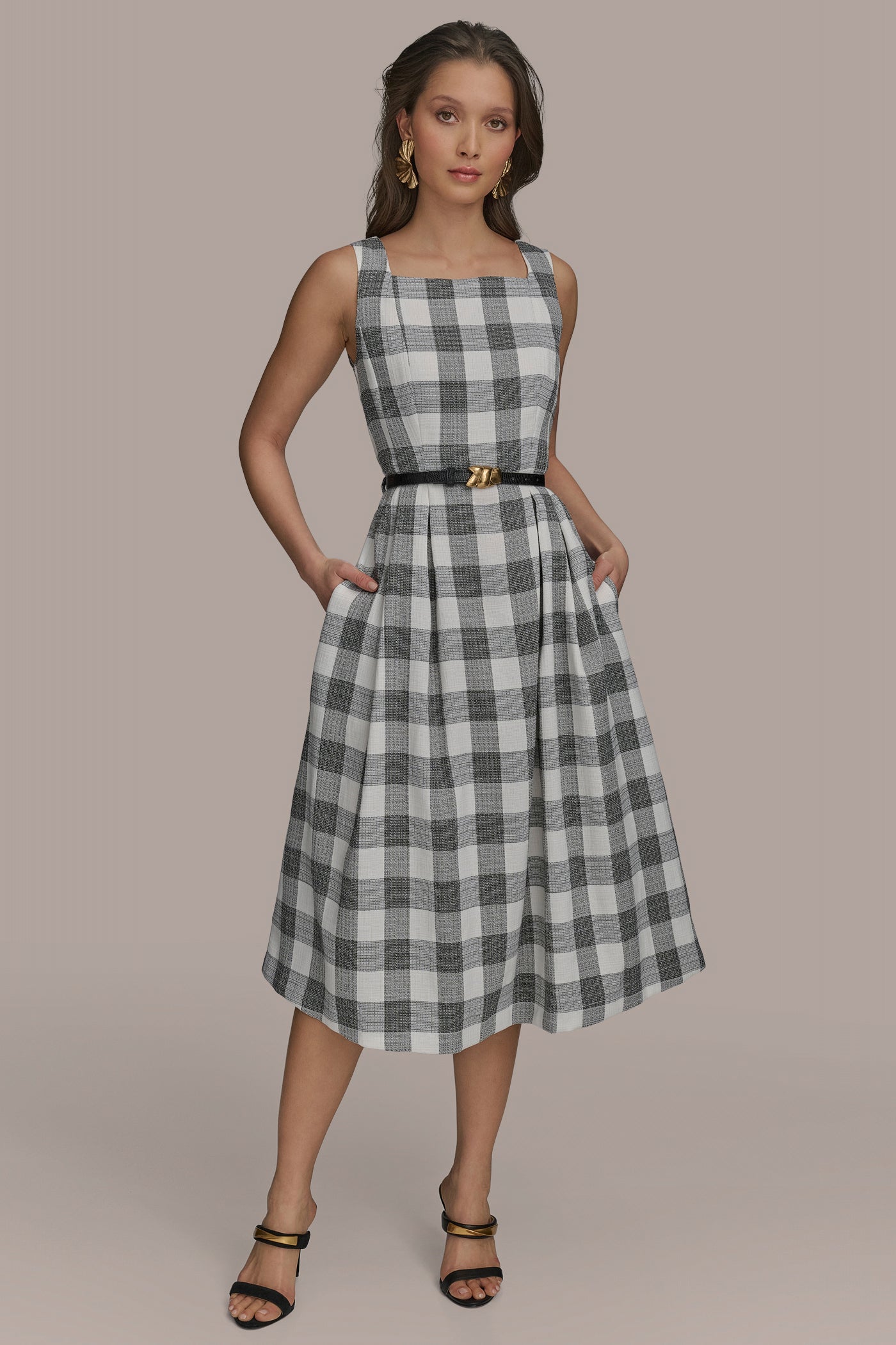 GINGHAM FIT AND FLARE DRESS | View 1 | SALE GINGHAM FIT AND FLARE DRESS | View 1 | SALE