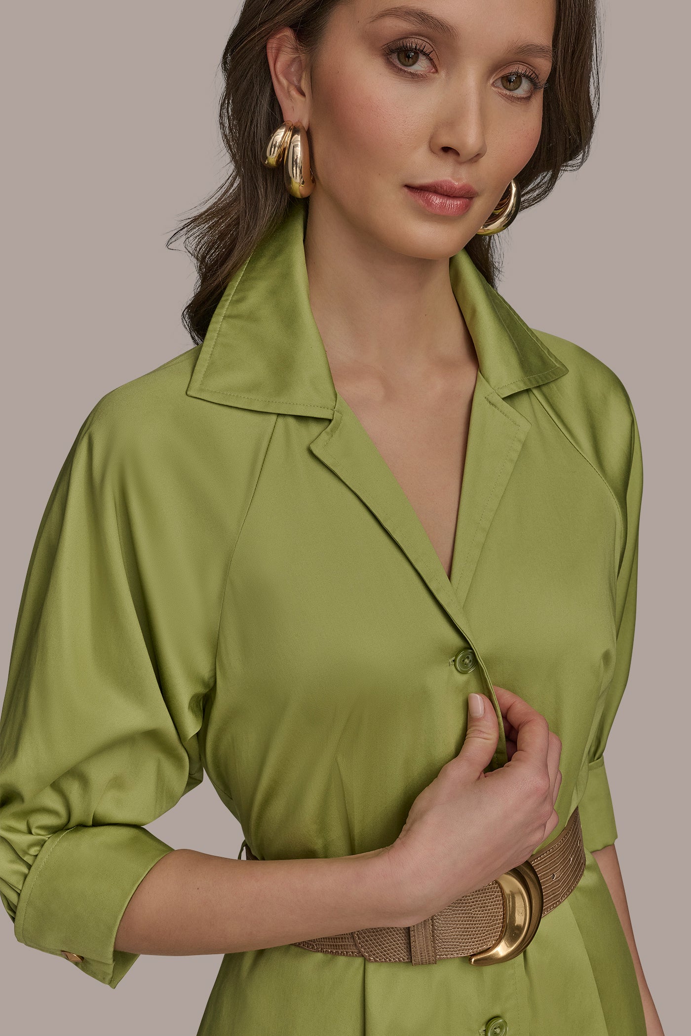 BELTED SHORT SLEEVE SHIRT DRESS VIEW 7 BELTED SHORT SLEEVE SHIRT DRESS VIEW 7