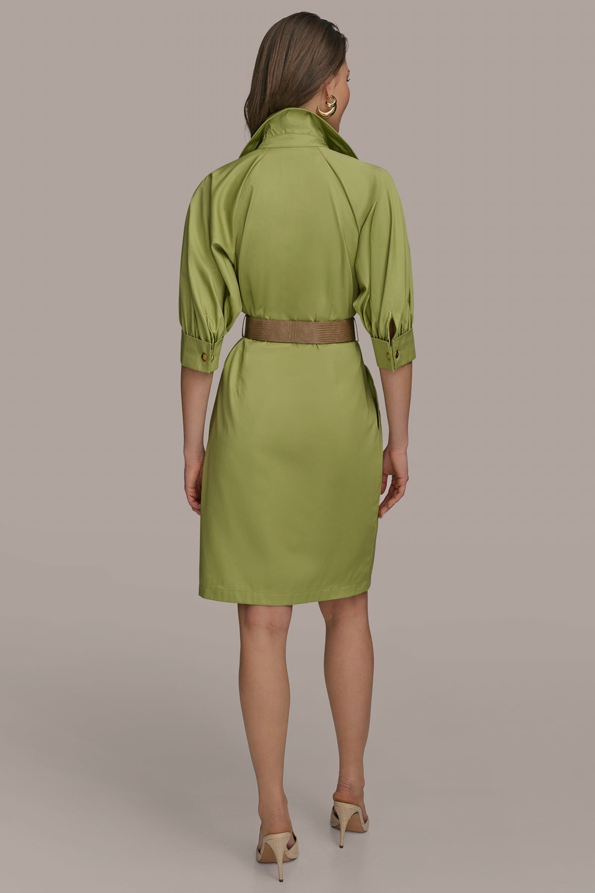 Cotton Puff Sleeve Midi Shirt Dress | Shirt Dress | Donna Karan Cotton Puff Sleeve Midi Shirt Dress | Shirt Dress | Donna Karan