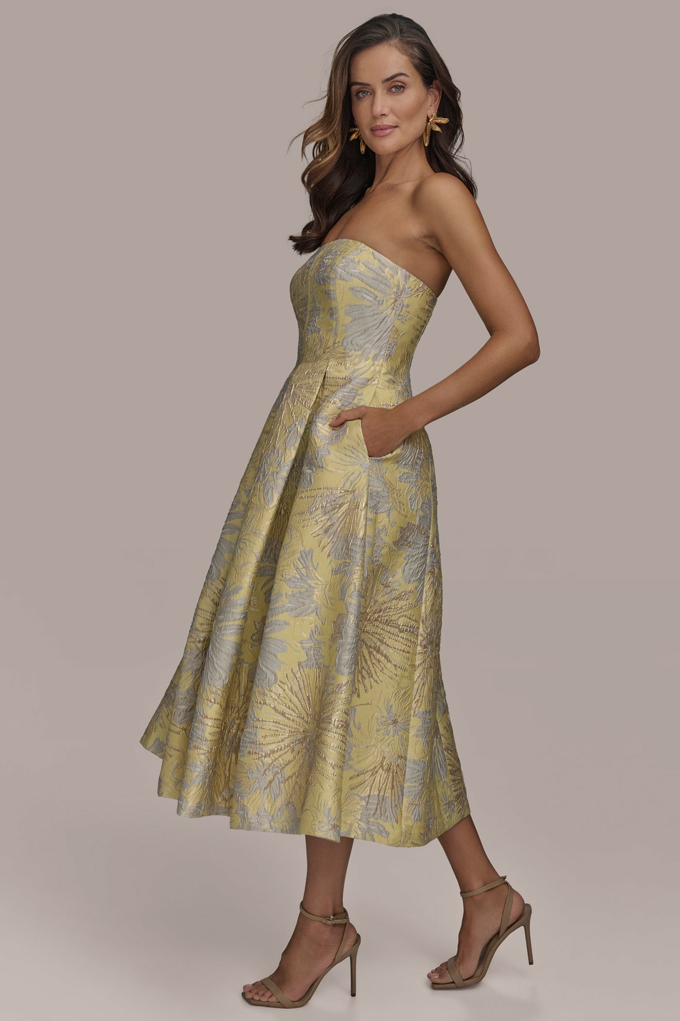 FIT AND FLARE COCKTAIL DRESS VIEW 3 FIT AND FLARE COCKTAIL DRESS VIEW 3