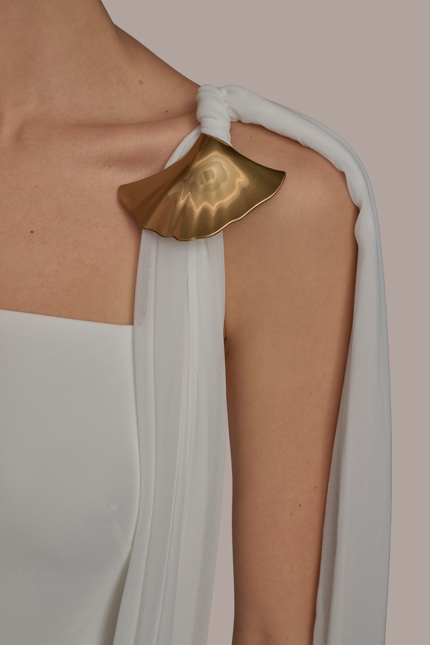 GOWN WITH ONE SHOULDER SCARF VIEW 6 | SALE GOWN WITH ONE SHOULDER SCARF VIEW 6 | SALE
