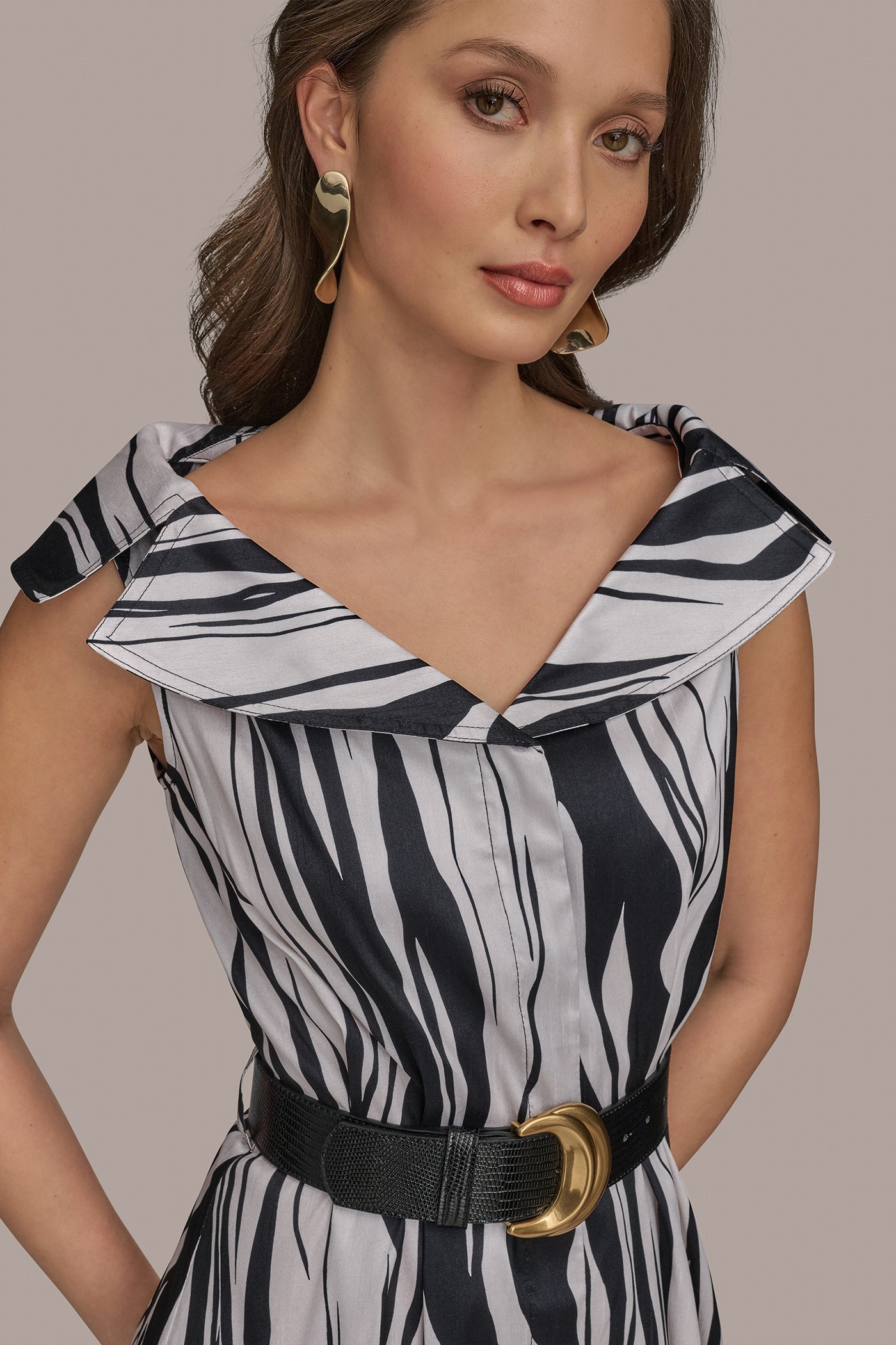 CAP SLEEVE STRIPED A-LINE MIDI VIEW 5 | Essential Dresses CAP SLEEVE STRIPED A-LINE MIDI VIEW 5 | Essential Dresses