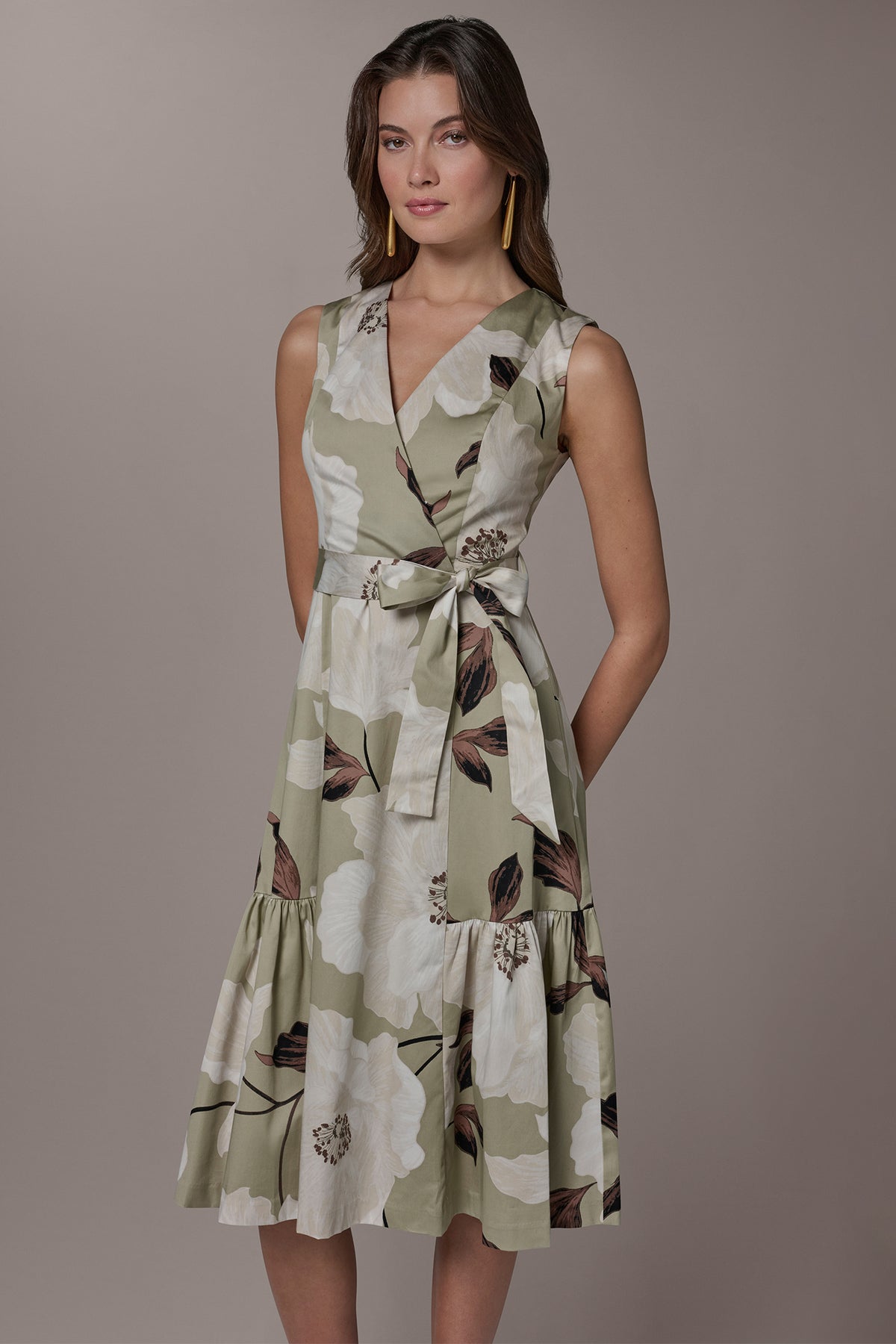 cotton sateen dress Raina Dress In Cotton Sateen 0 / Cedar