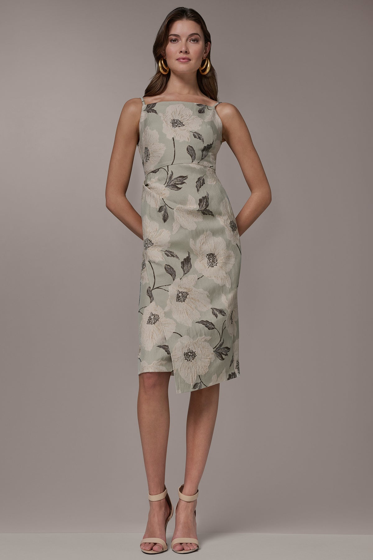 midi dress 含义 Donna Karan Women's Faux Wrap Dress - Green - Size 16