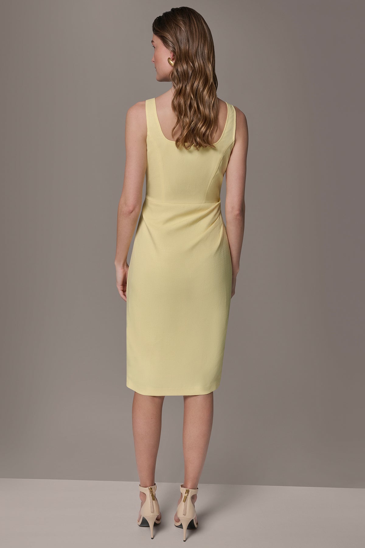 Donna Karan Women's Tencel Wrap-Effect Midi Sheath Dress in Panna Cotta