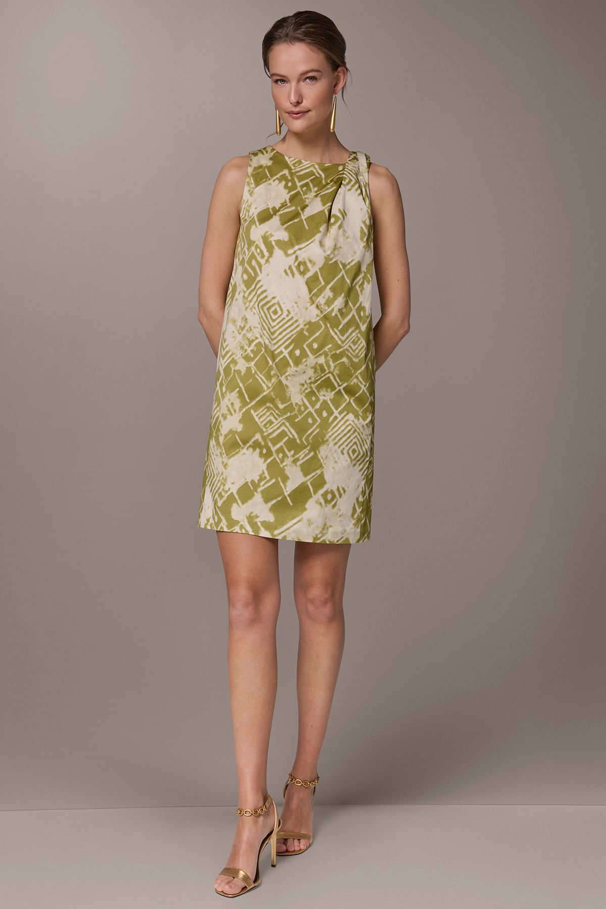 Donna Karan Women's Abstract Print Knee-Length Dress - Kiwi Multi
