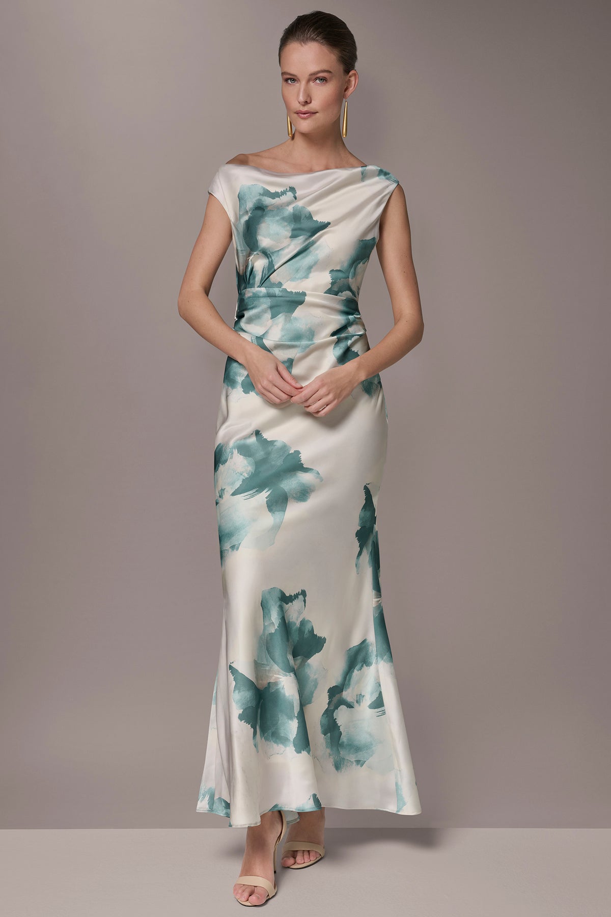Donna Karan Women's Floral Gown - Waterlilly Multi