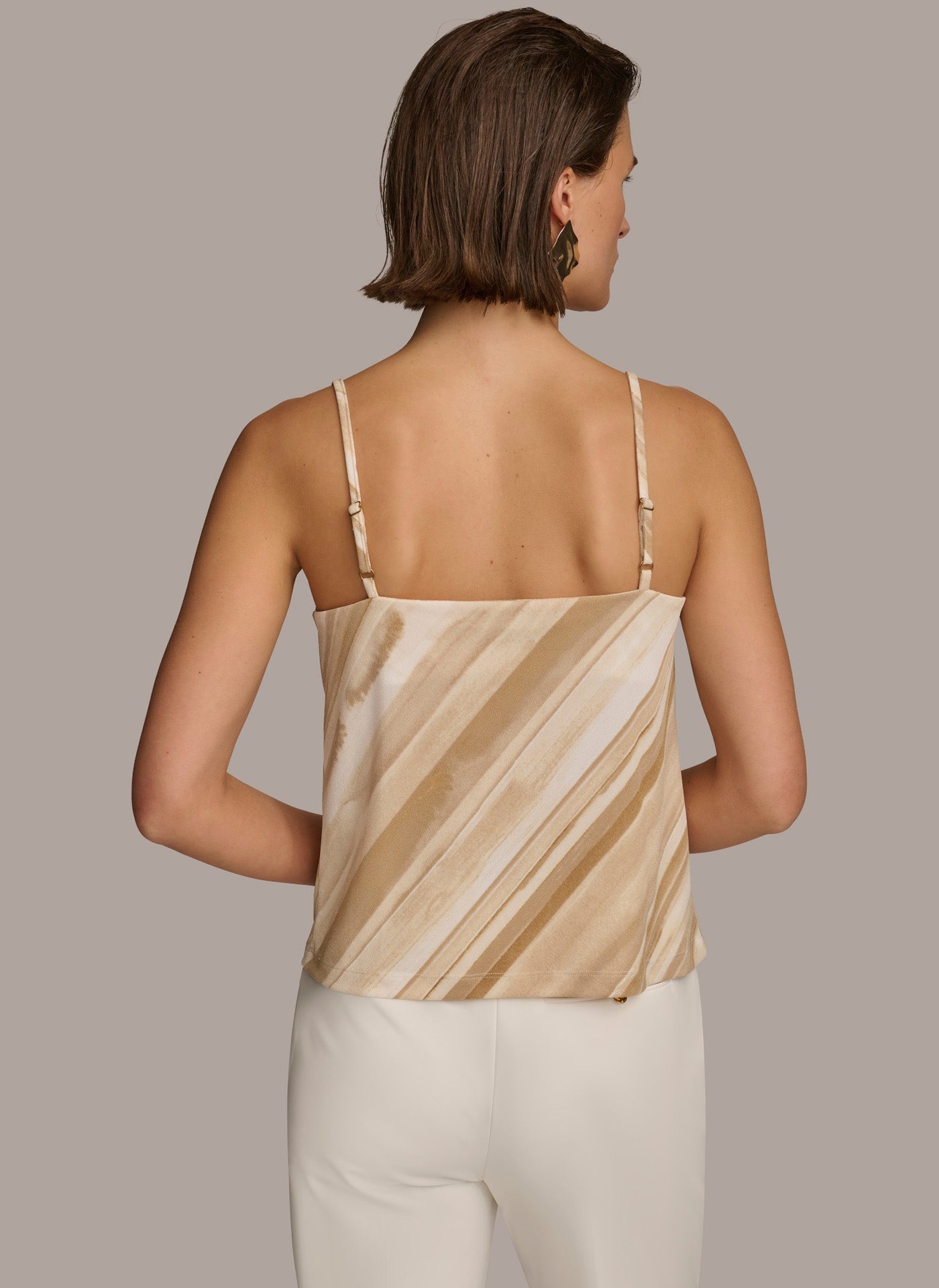 PRINTED COWL STRAPPY CAMI | View 2 | Products PRINTED COWL STRAPPY CAMI | View 2 | Products