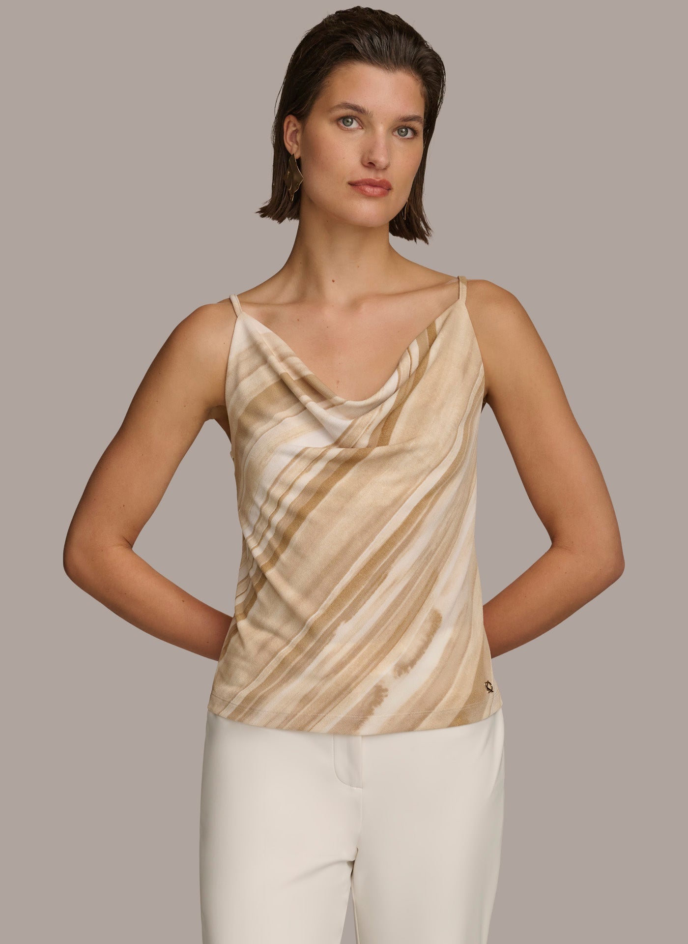 PRINTED COWL STRAPPY CAMI | View 1 | Products PRINTED COWL STRAPPY CAMI | View 1 | Products
