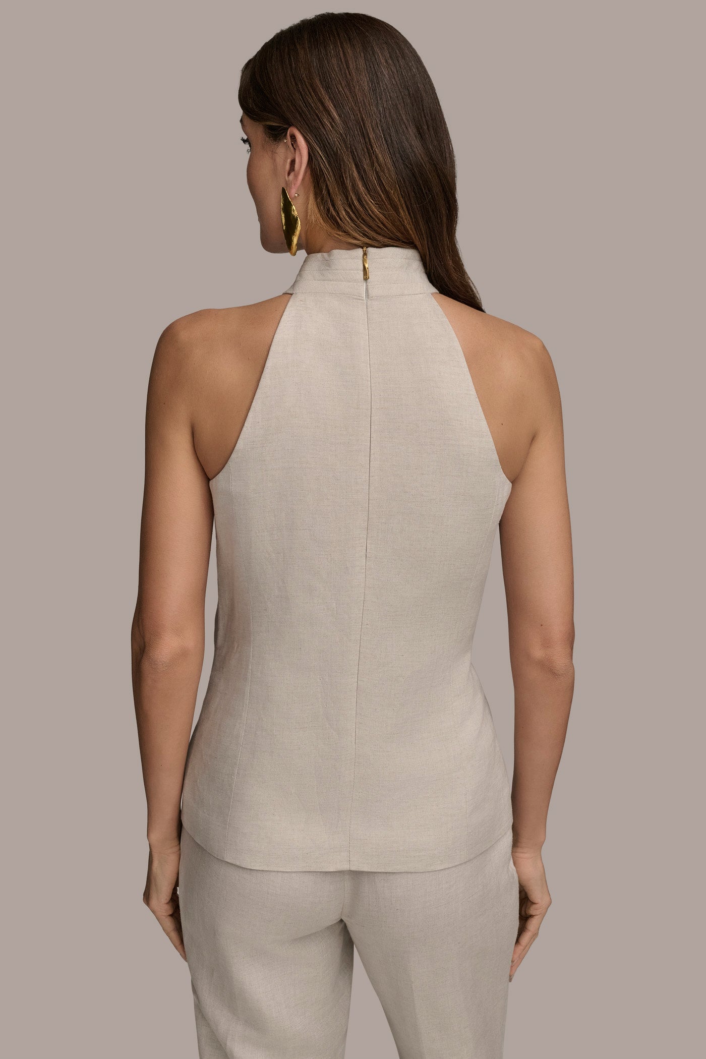 LINEN HALTER VEST | View 2 | Matching Sets LINEN HALTER VEST | View 2 | Matching Sets