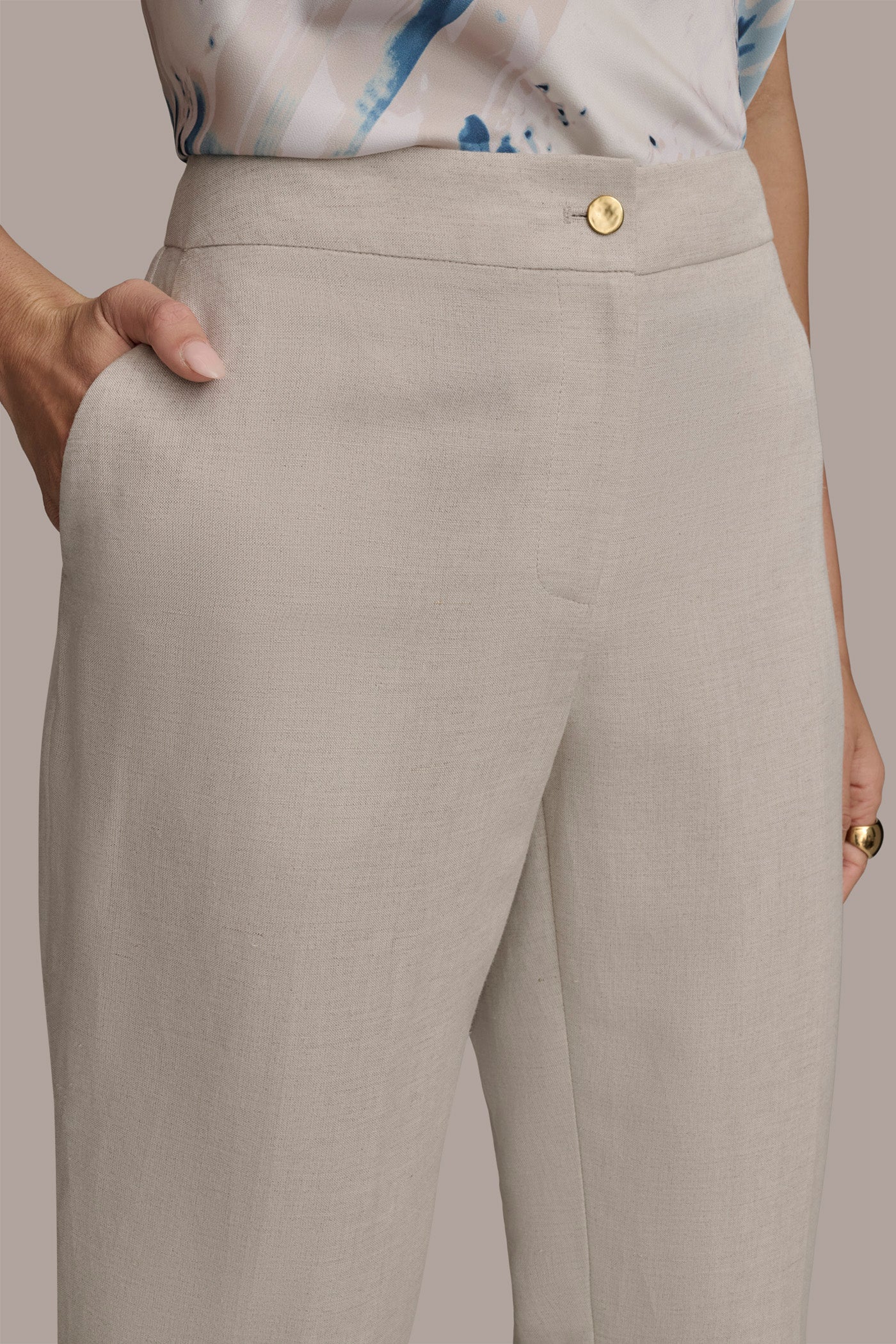 LINEN-BLEND SLIM LEG PANT VIEW 6 | Matching Sets LINEN-BLEND SLIM LEG PANT VIEW 6 | Matching Sets