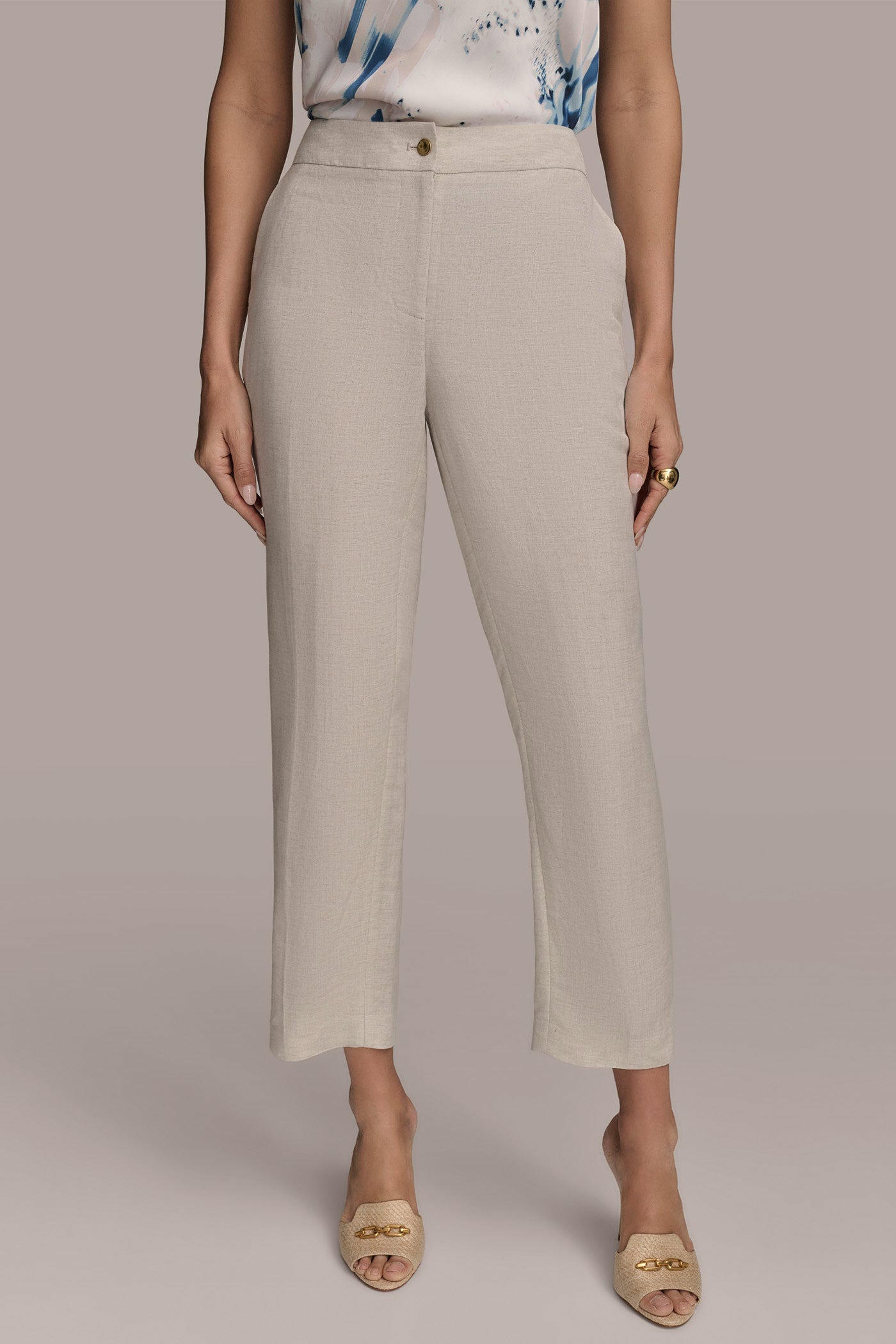 LINEN-BLEND SLIM LEG PANT | View 1 | Matching Sets LINEN-BLEND SLIM LEG PANT | View 1 | Matching Sets