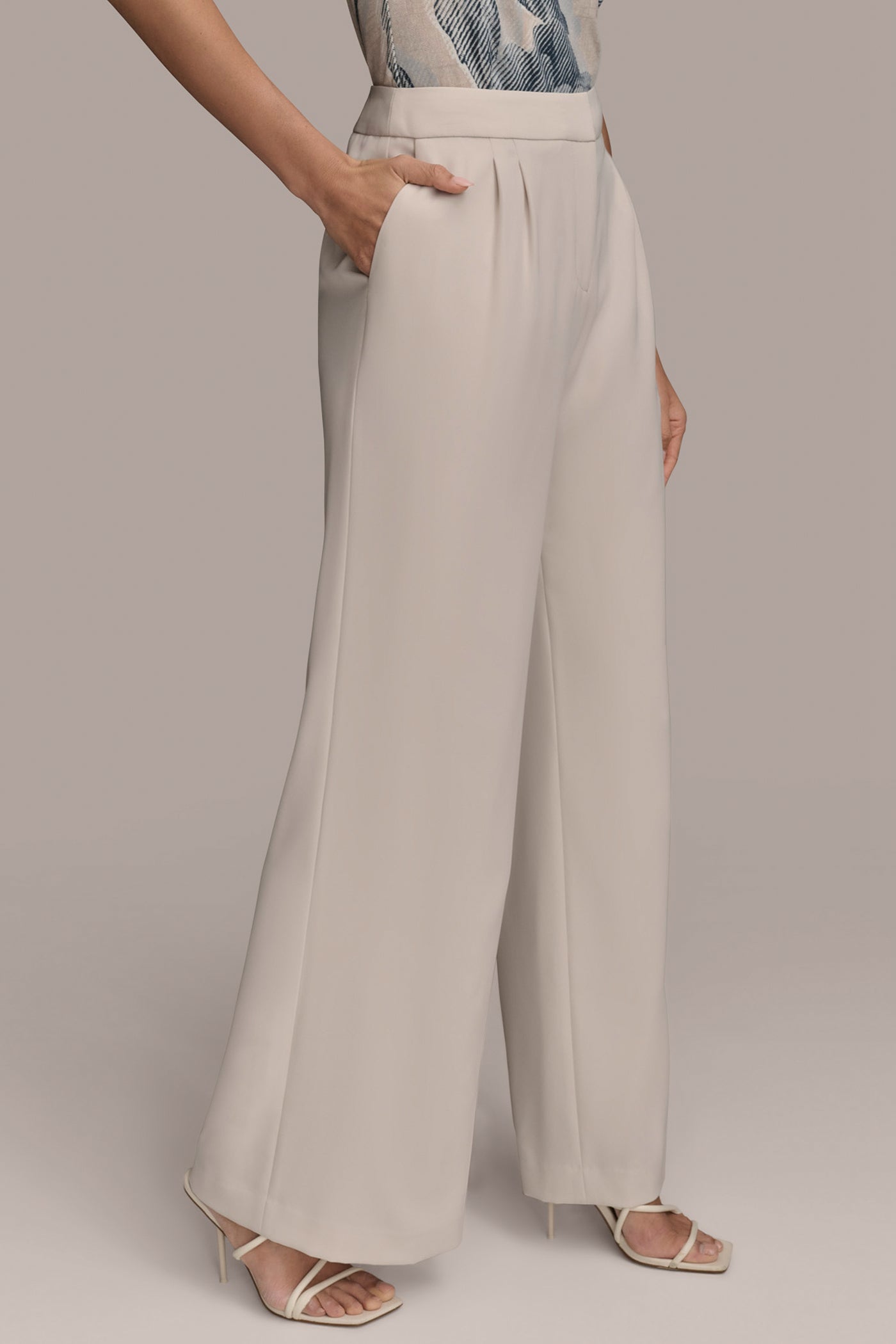 PLEATED WIDE LEG PANT VIEW 3 | Suits and Separates PLEATED WIDE LEG PANT VIEW 3 | Suits and Separates