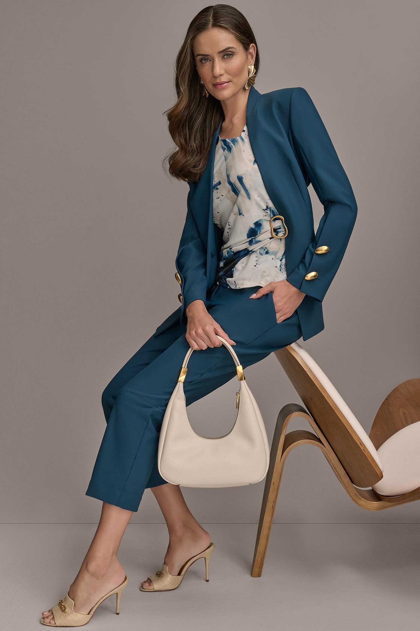 COLLARLESS SUIT BLAZER VIEW 10 | Suits and Separates COLLARLESS SUIT BLAZER VIEW 10 | Suits and Separates
