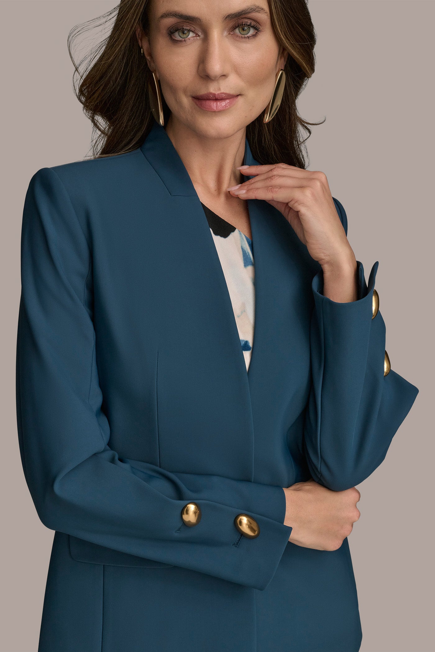 COLLARLESS SUIT BLAZER VIEW 8 | Suits and Separates COLLARLESS SUIT BLAZER VIEW 8 | Suits and Separates