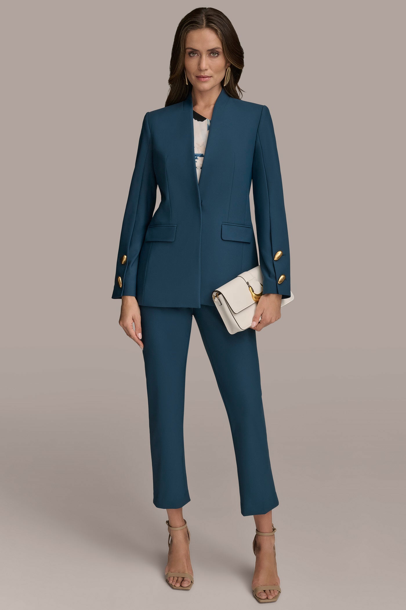 COLLARLESS SUIT BLAZER VIEW 6 | Suits and Separates COLLARLESS SUIT BLAZER VIEW 6 | Suits and Separates