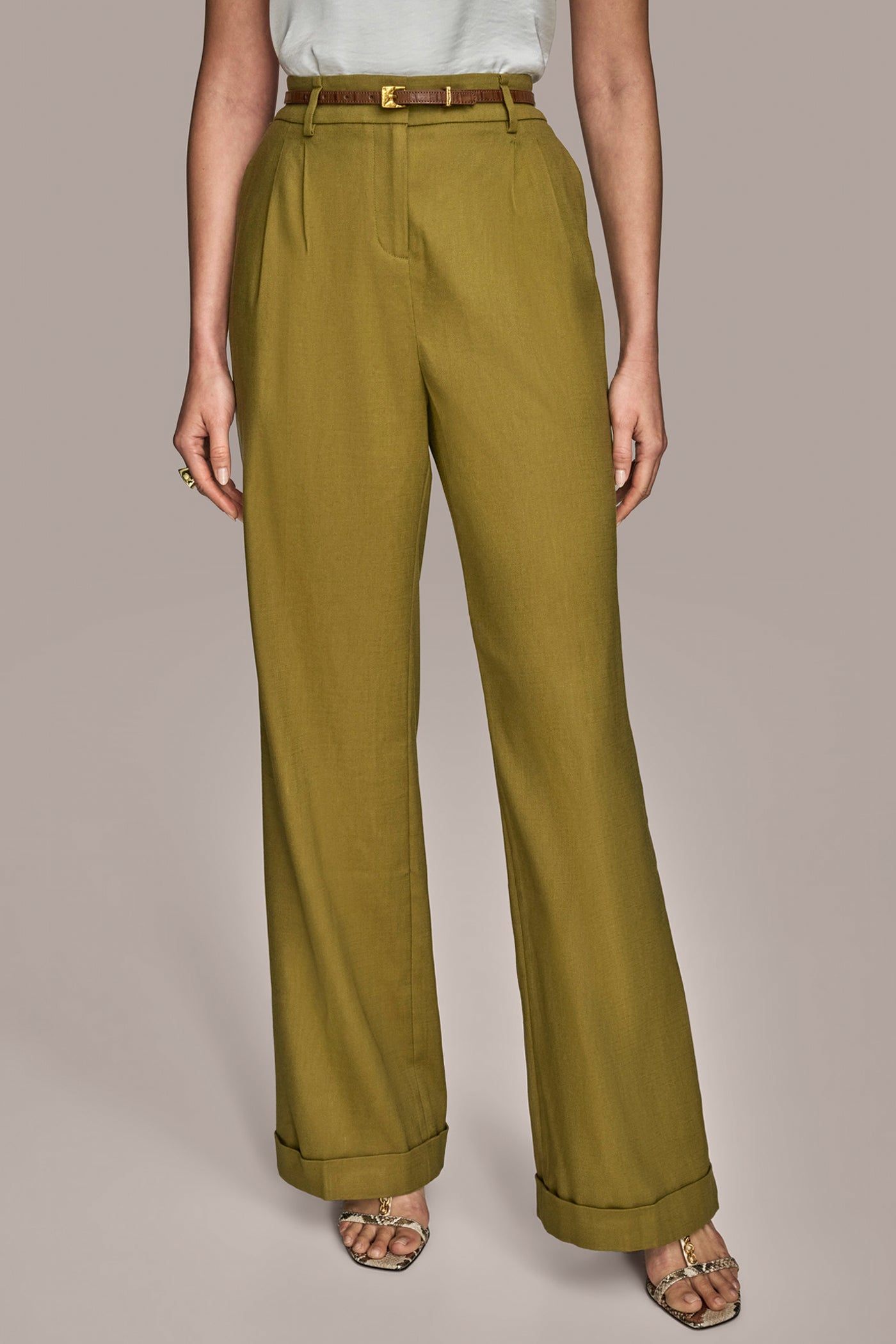 LINEN FULL LENGTH WIDE LEG PANT WITH BELT | View 1 | Matching Sets LINEN FULL LENGTH WIDE LEG PANT WITH BELT | View 1 | Matching Sets