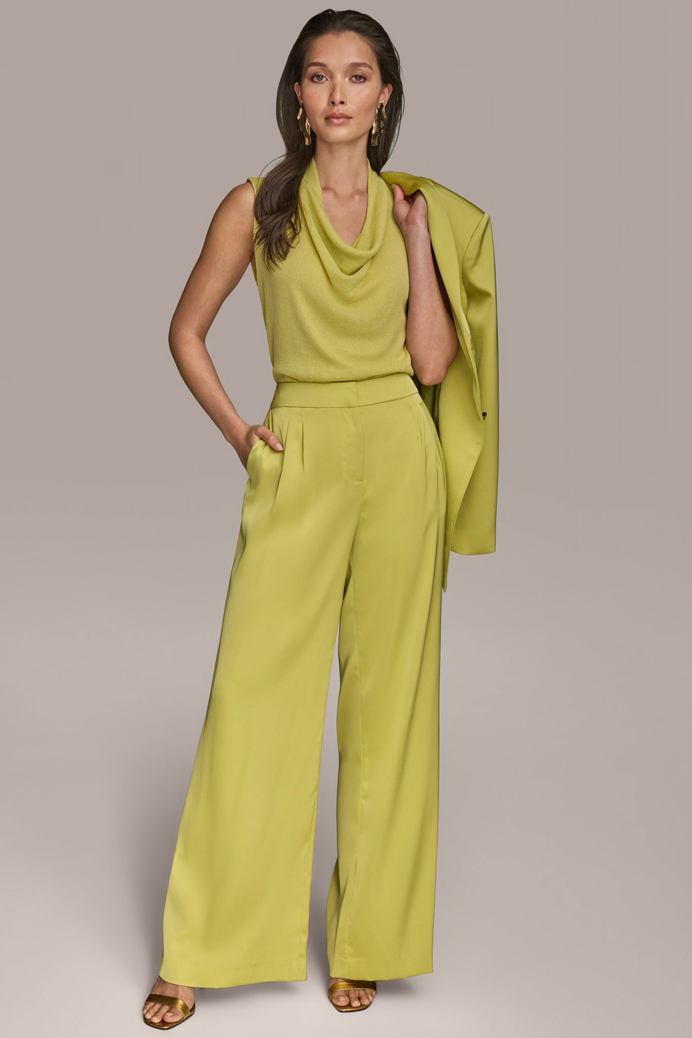 PLEATED WIDE LEG SUIT PANT VIEW 4 | Matching Sets PLEATED WIDE LEG SUIT PANT VIEW 4 | Matching Sets
