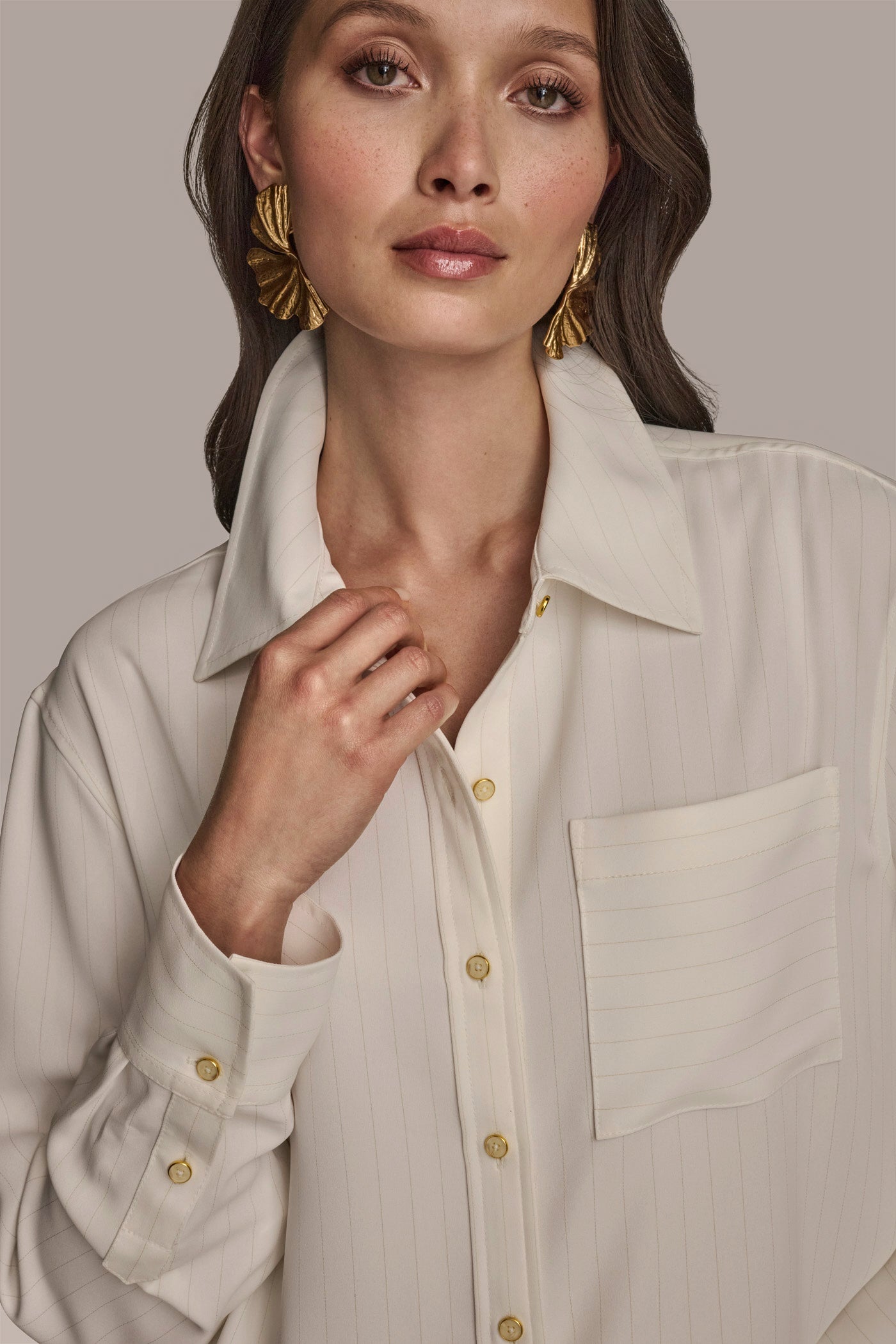 PINSTRIPE BLOUSE VIEW 5 | Matching Sets PINSTRIPE BLOUSE VIEW 5 | Matching Sets