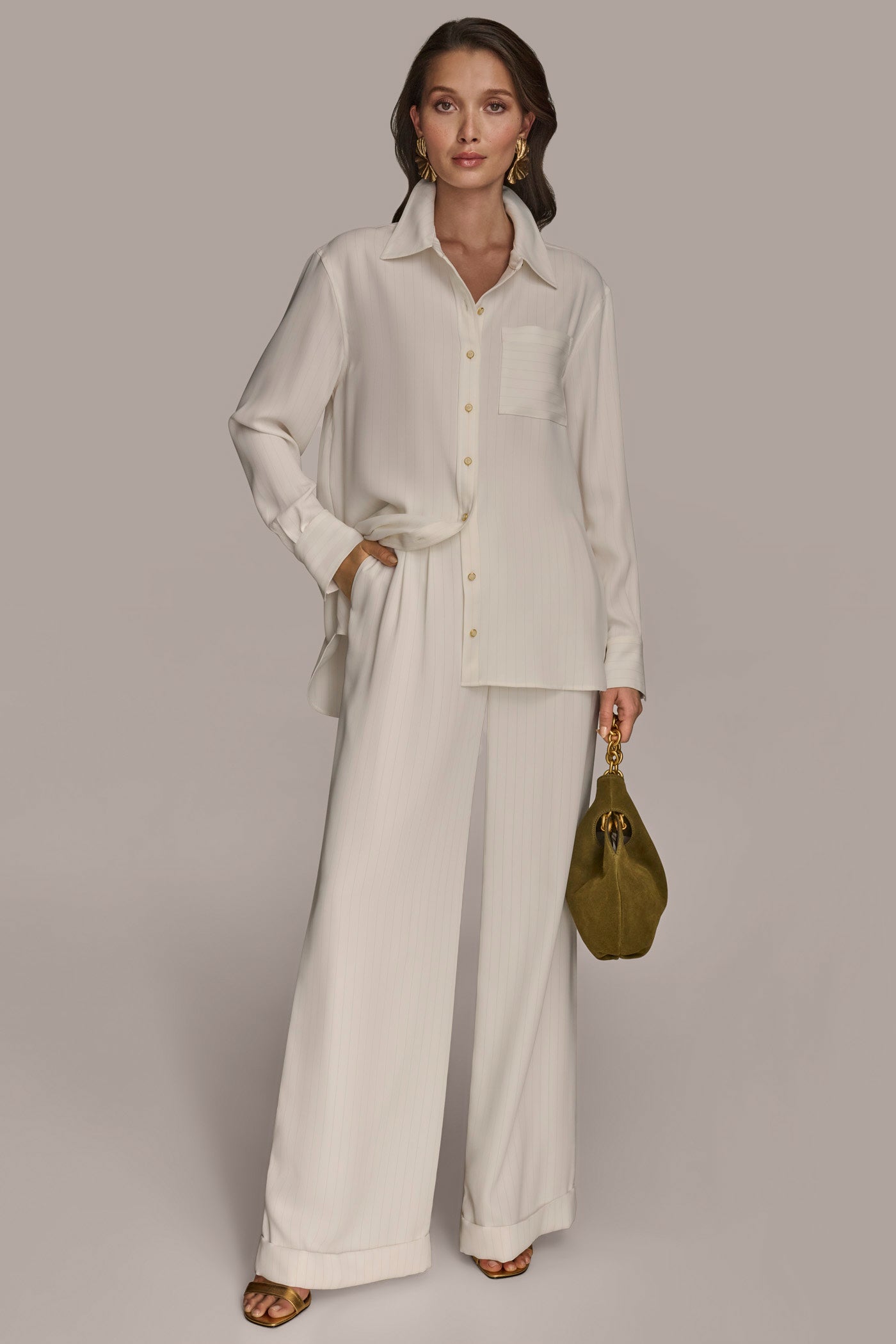 PINSTRIPE BLOUSE VIEW 6 | Matching Sets PINSTRIPE BLOUSE VIEW 6 | Matching Sets