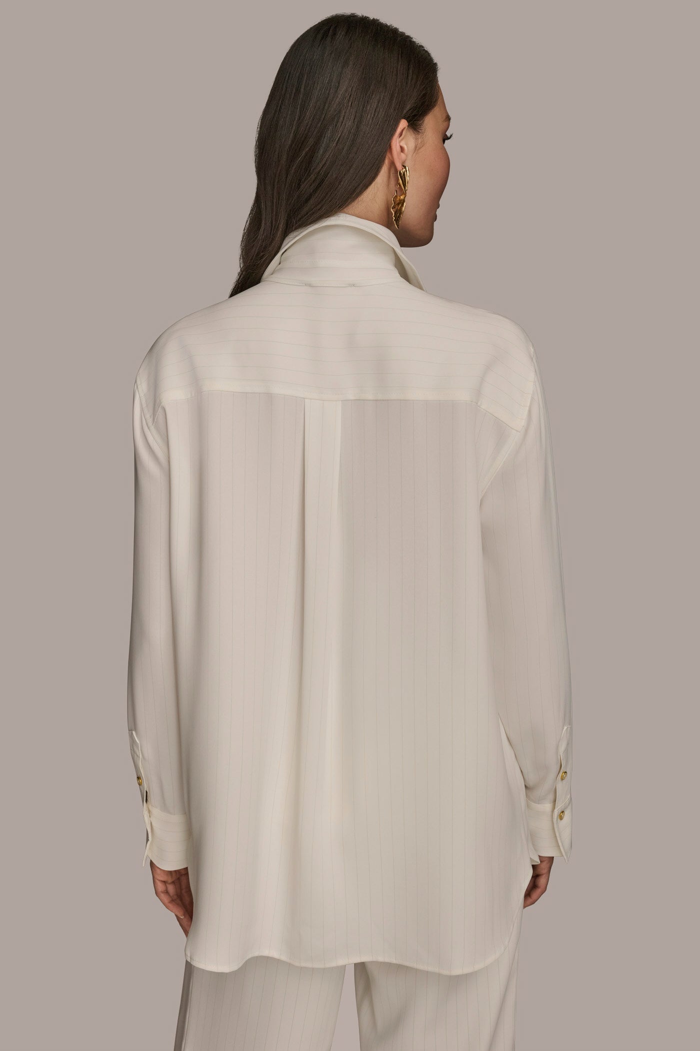 PINSTRIPE BLOUSE | View 2 | Matching Sets PINSTRIPE BLOUSE | View 2 | Matching Sets