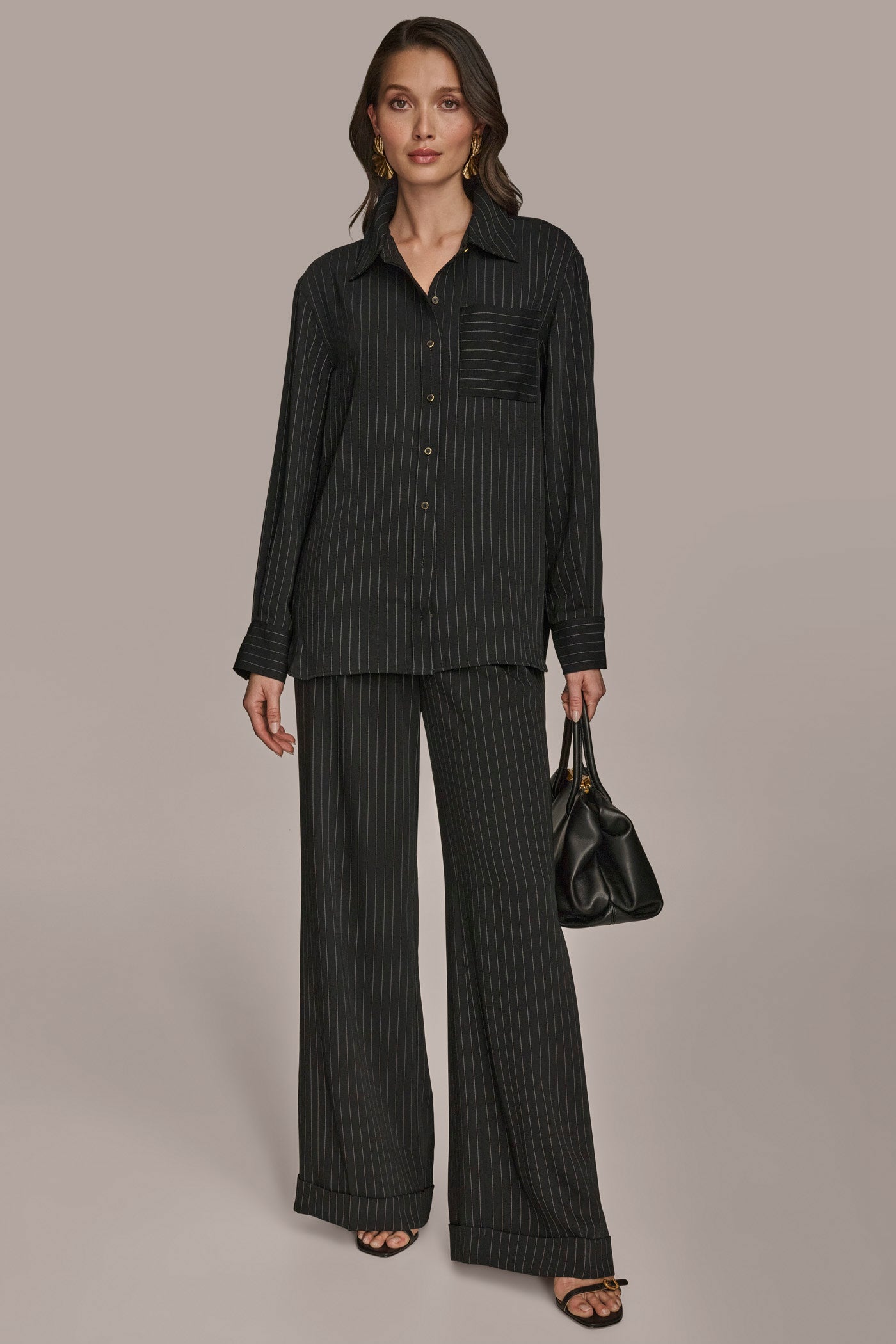 PINSTRIPE BLOUSE VIEW 4 | Matching Sets PINSTRIPE BLOUSE VIEW 4 | Matching Sets