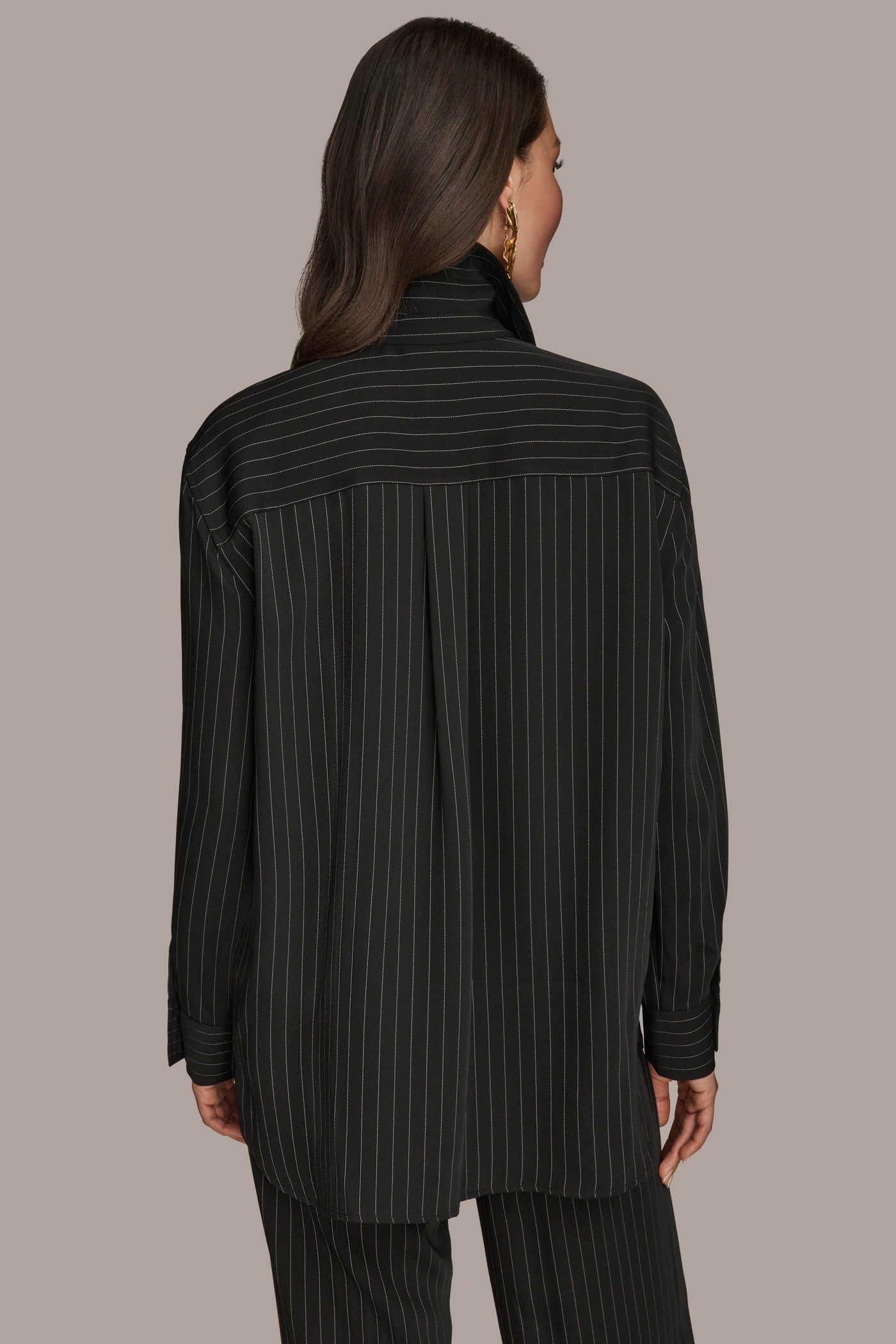 PINSTRIPE BLOUSE | View 2 | Matching Sets PINSTRIPE BLOUSE | View 2 | Matching Sets