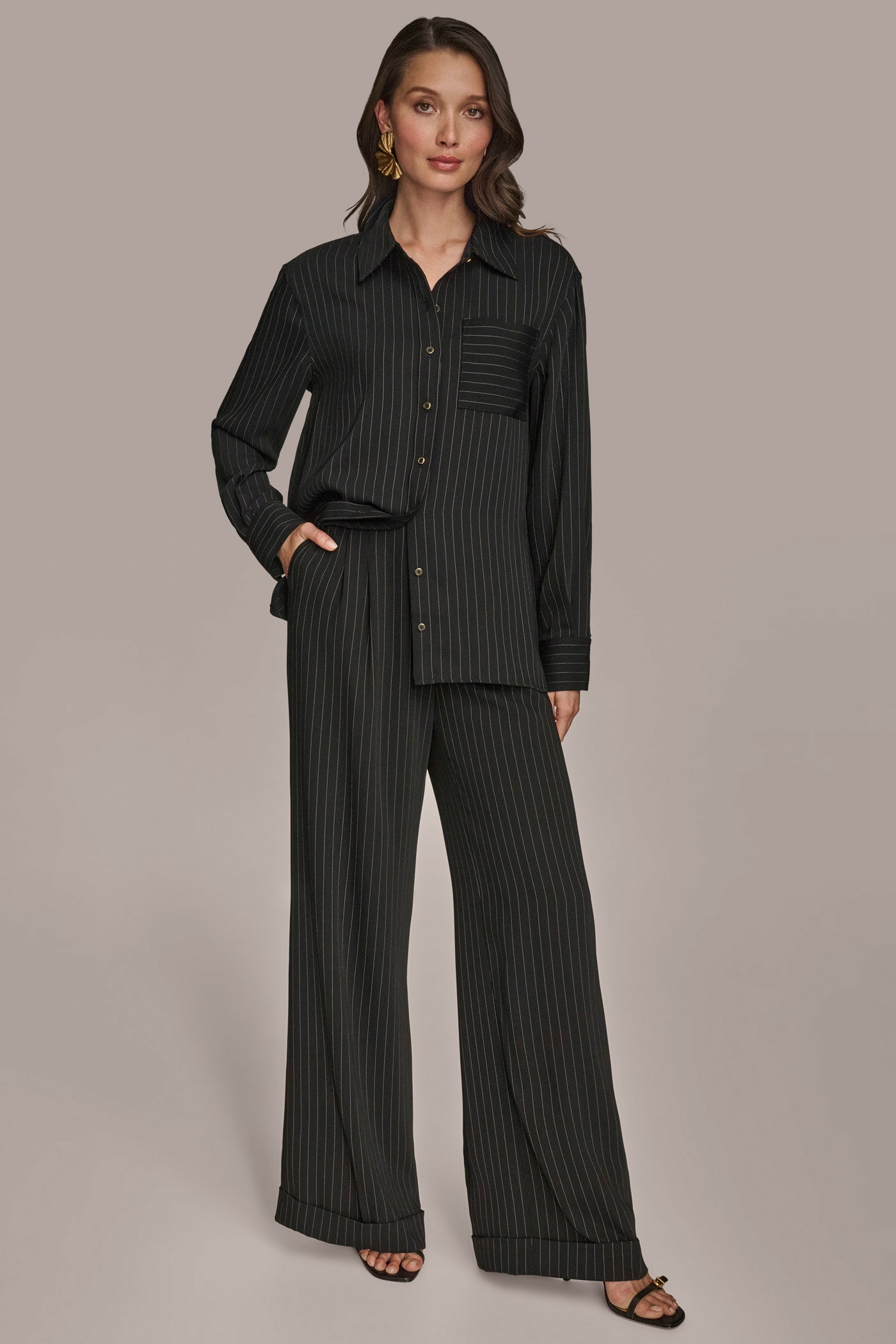 PINSTRIPE BLOUSE VIEW 6 | Matching Sets PINSTRIPE BLOUSE VIEW 6 | Matching Sets