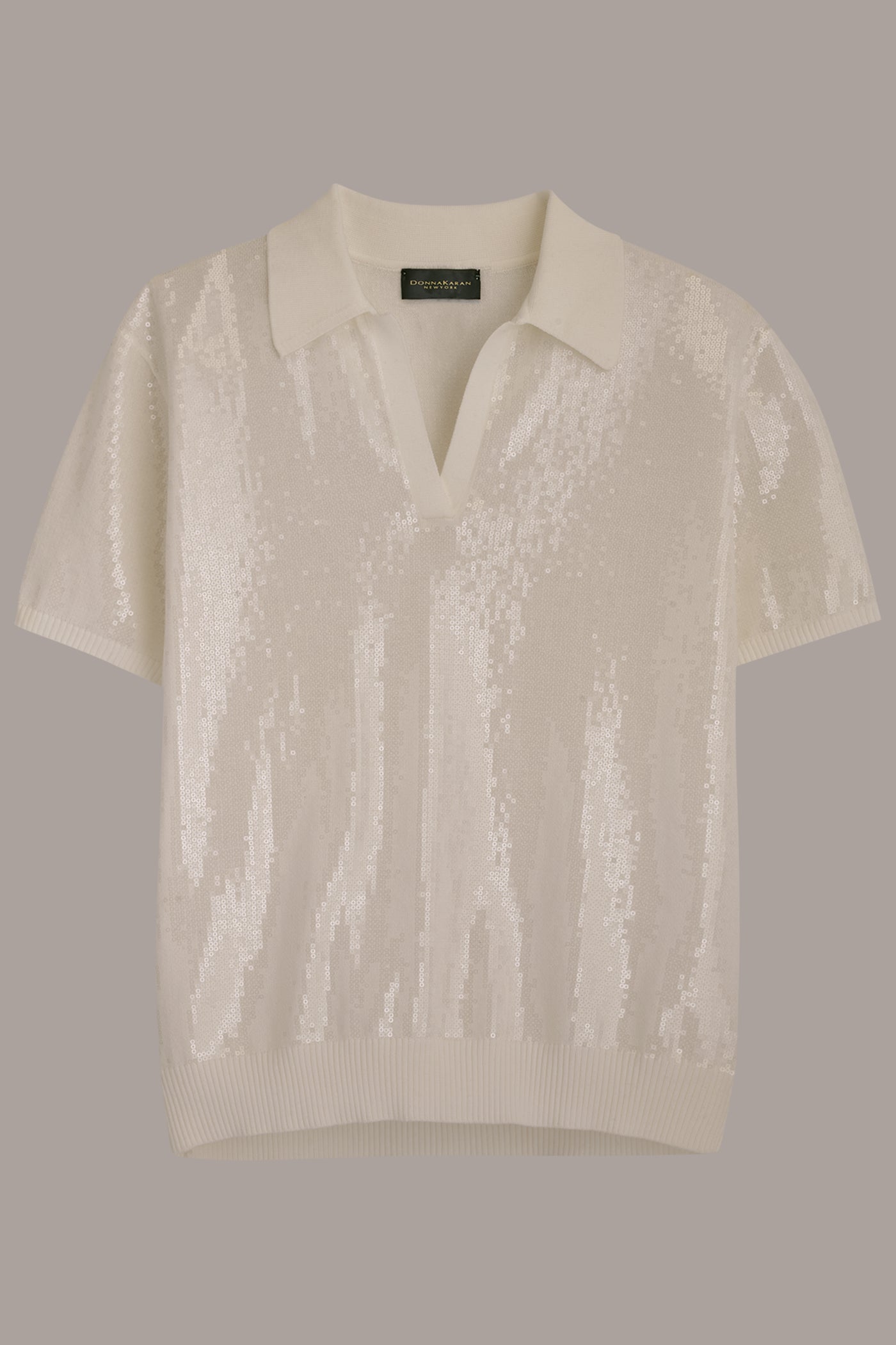 SEQUINED LINEN-BLEND POLO VIEW 7 | Clothing SEQUINED LINEN-BLEND POLO VIEW 7 | Clothing