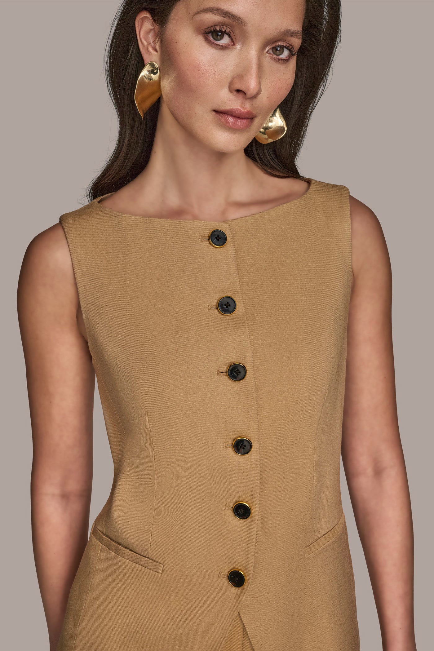 LINEN-BLEND BOAT-NECK VEST VIEW 5 | Tops LINEN-BLEND BOAT-NECK VEST VIEW 5 | Tops