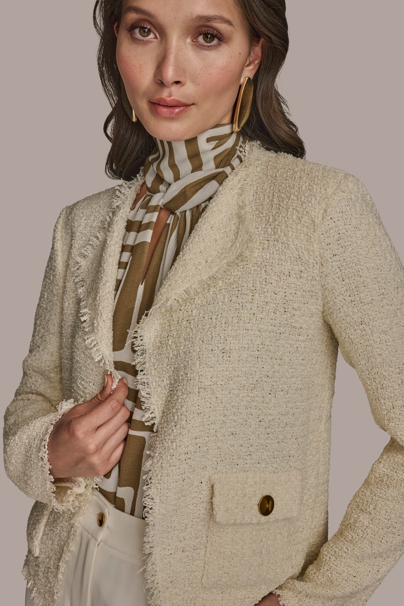FRAYED TWEED SUIT JACKET VIEW 6 | Suits and Separates FRAYED TWEED SUIT JACKET VIEW 6 | Suits and Separates