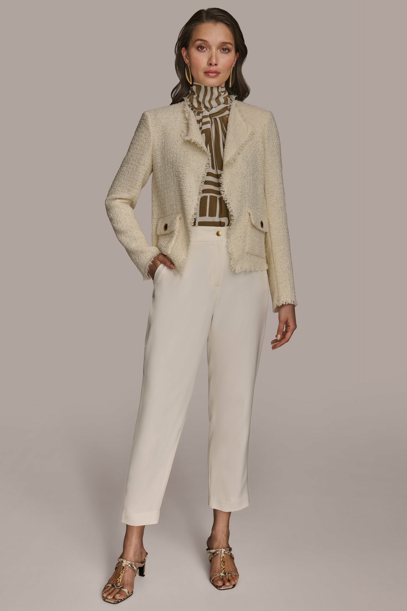 FRAYED TWEED SUIT JACKET VIEW 4 | Suits and Separates FRAYED TWEED SUIT JACKET VIEW 4 | Suits and Separates