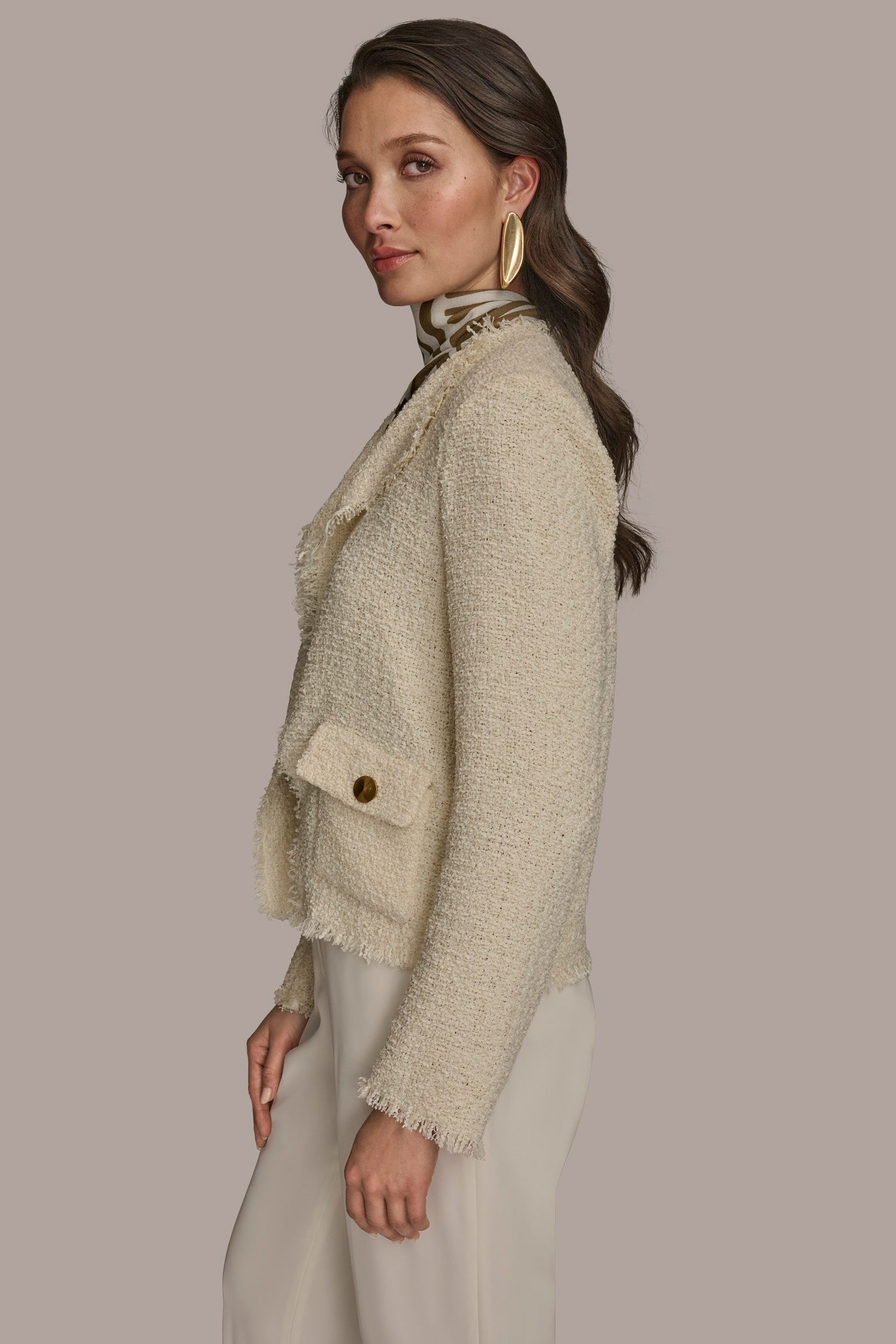 FRAYED TWEED SUIT JACKET VIEW 3 | Suits and Separates FRAYED TWEED SUIT JACKET VIEW 3 | Suits and Separates