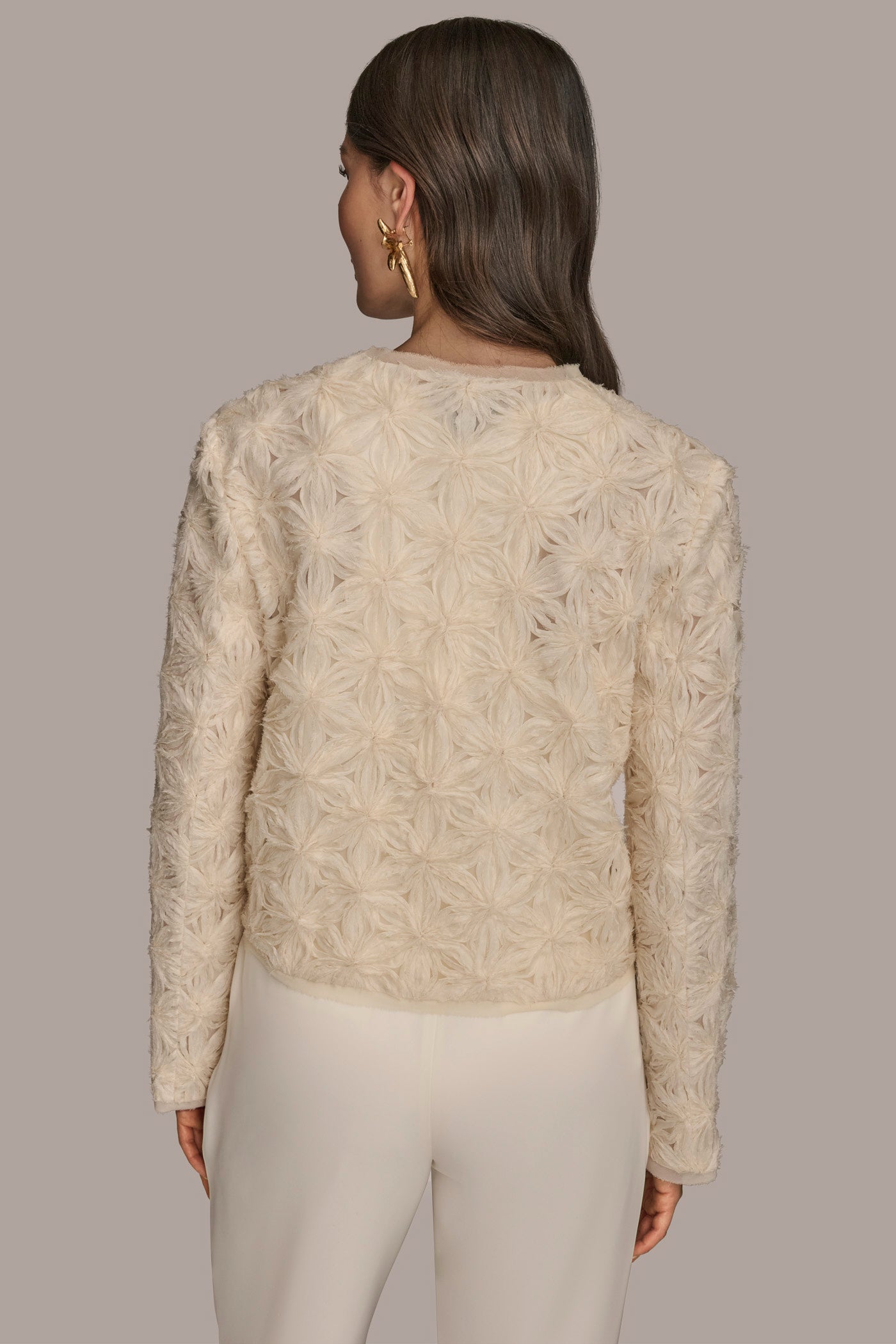 NOVELTY FLORAL OPEN FRONT JACKET | View 2 | Clothing NOVELTY FLORAL OPEN FRONT JACKET | View 2 | Clothing