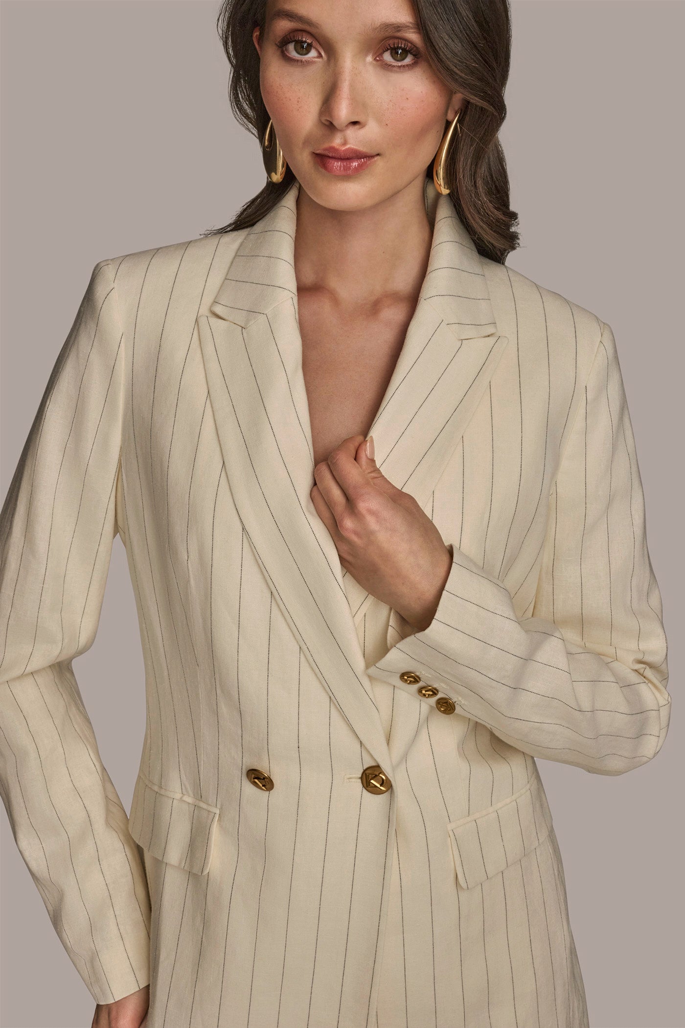DOUBLE BREASTED PINSTRIPE JACKET VIEW 7 | Matching Sets DOUBLE BREASTED PINSTRIPE JACKET VIEW 7 | Matching Sets