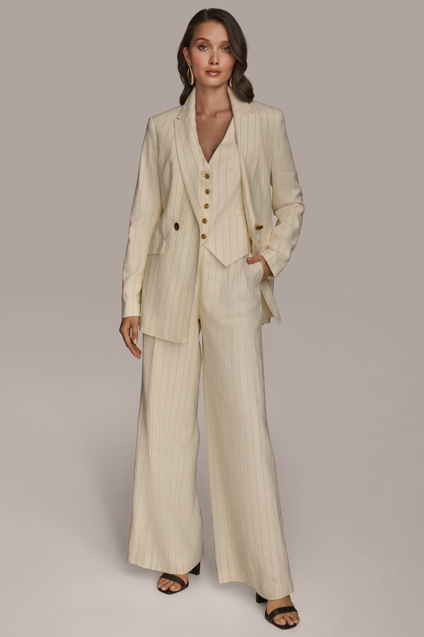 DOUBLE BREASTED PINSTRIPE JACKET VIEW 5 | Matching Sets DOUBLE BREASTED PINSTRIPE JACKET VIEW 5 | Matching Sets