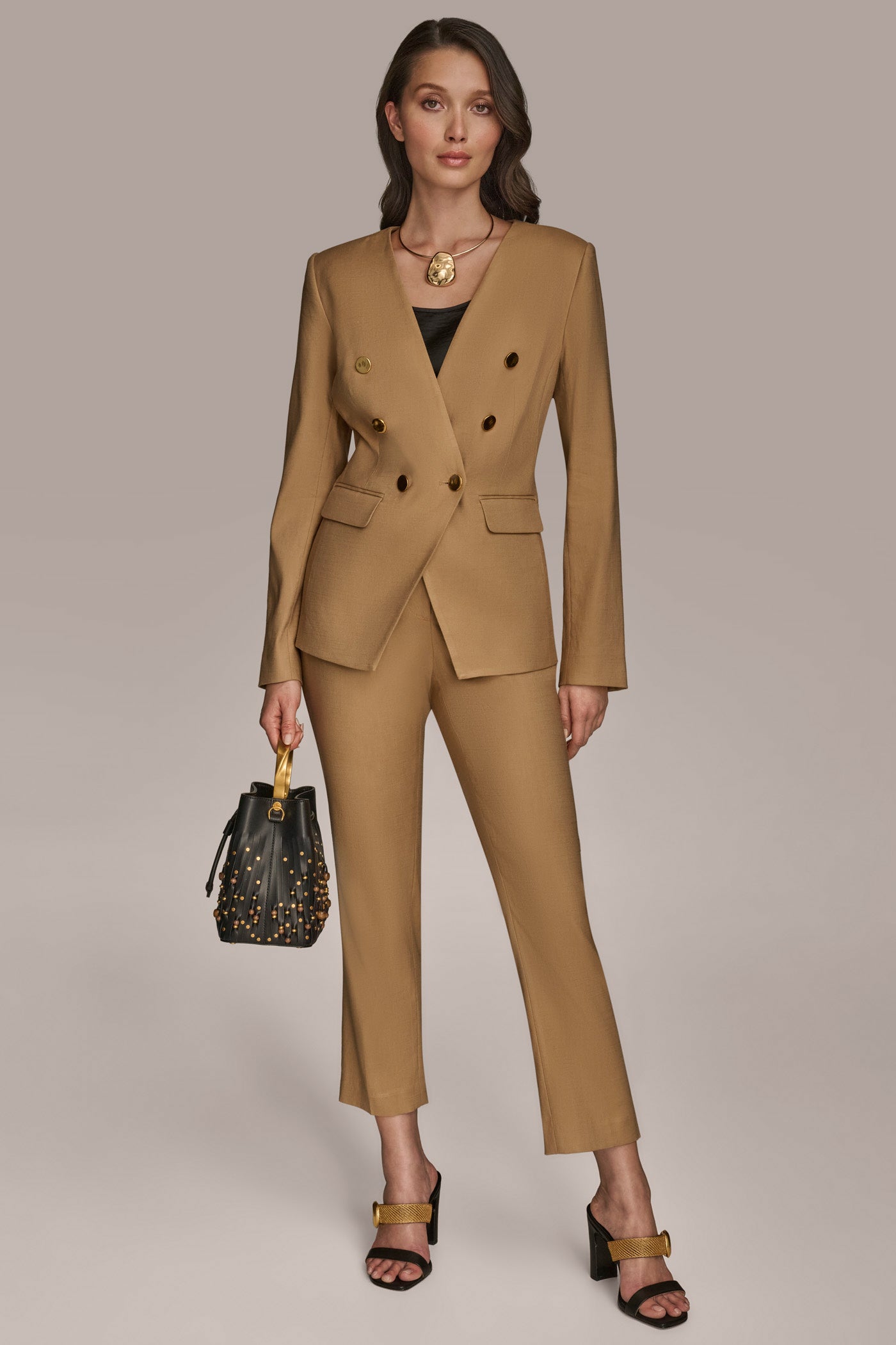 COLLARLESS JACKET VIEW 5 | Matching Sets COLLARLESS JACKET VIEW 5 | Matching Sets