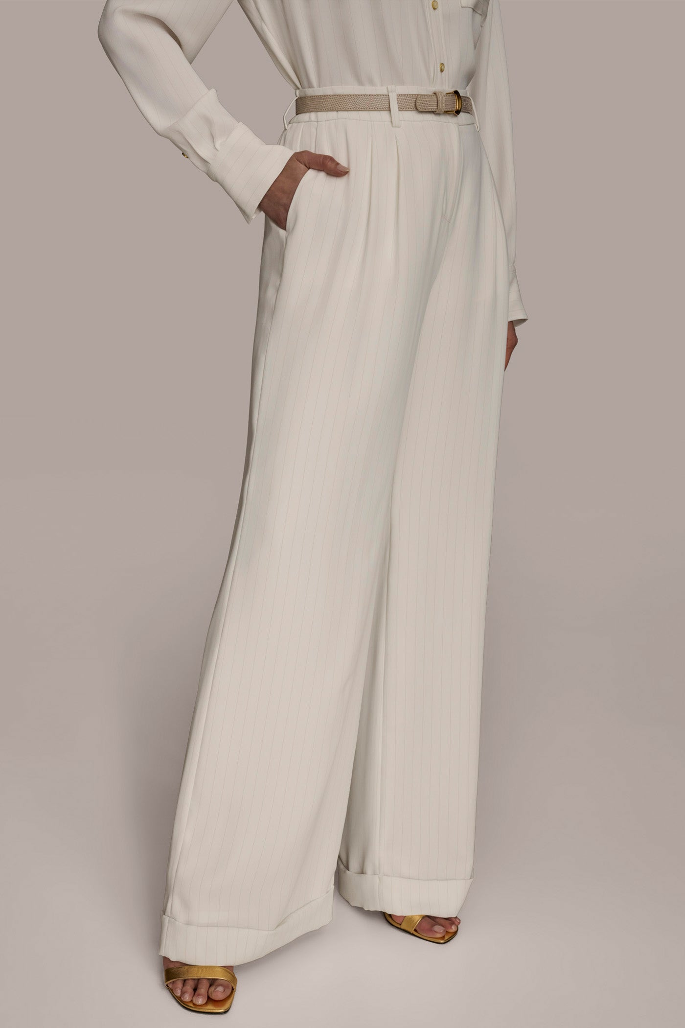 PLEATED WIDE LEG SUIT PANT VIEW 3 | Suits and Separates PLEATED WIDE LEG SUIT PANT VIEW 3 | Suits and Separates